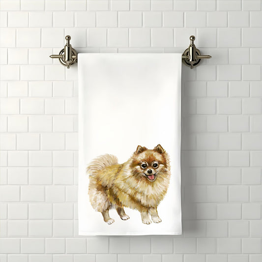 Pomeranian Dog Bathroom Towel - MerikaArt