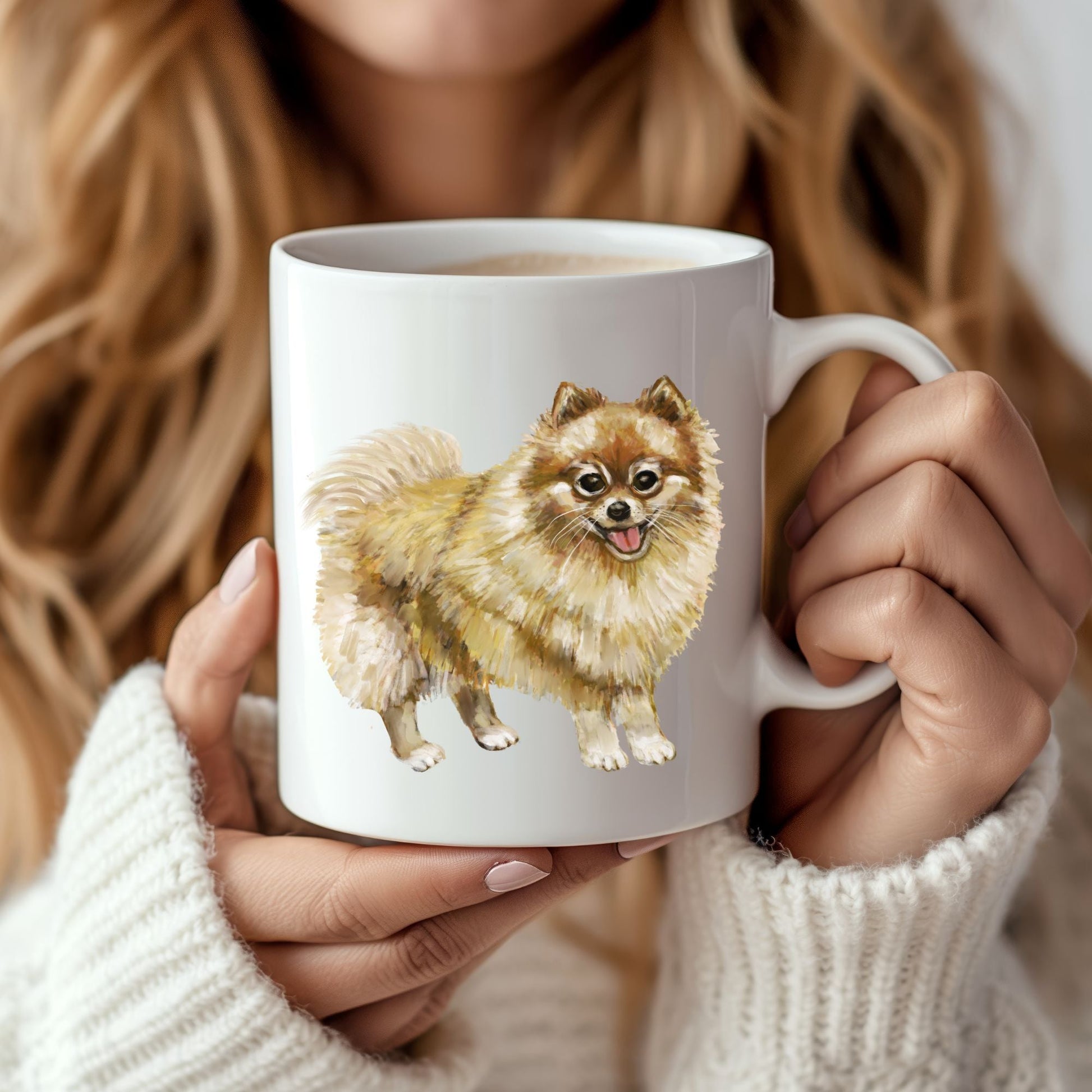 Pomeranian Dog Mug - MerikaArt
