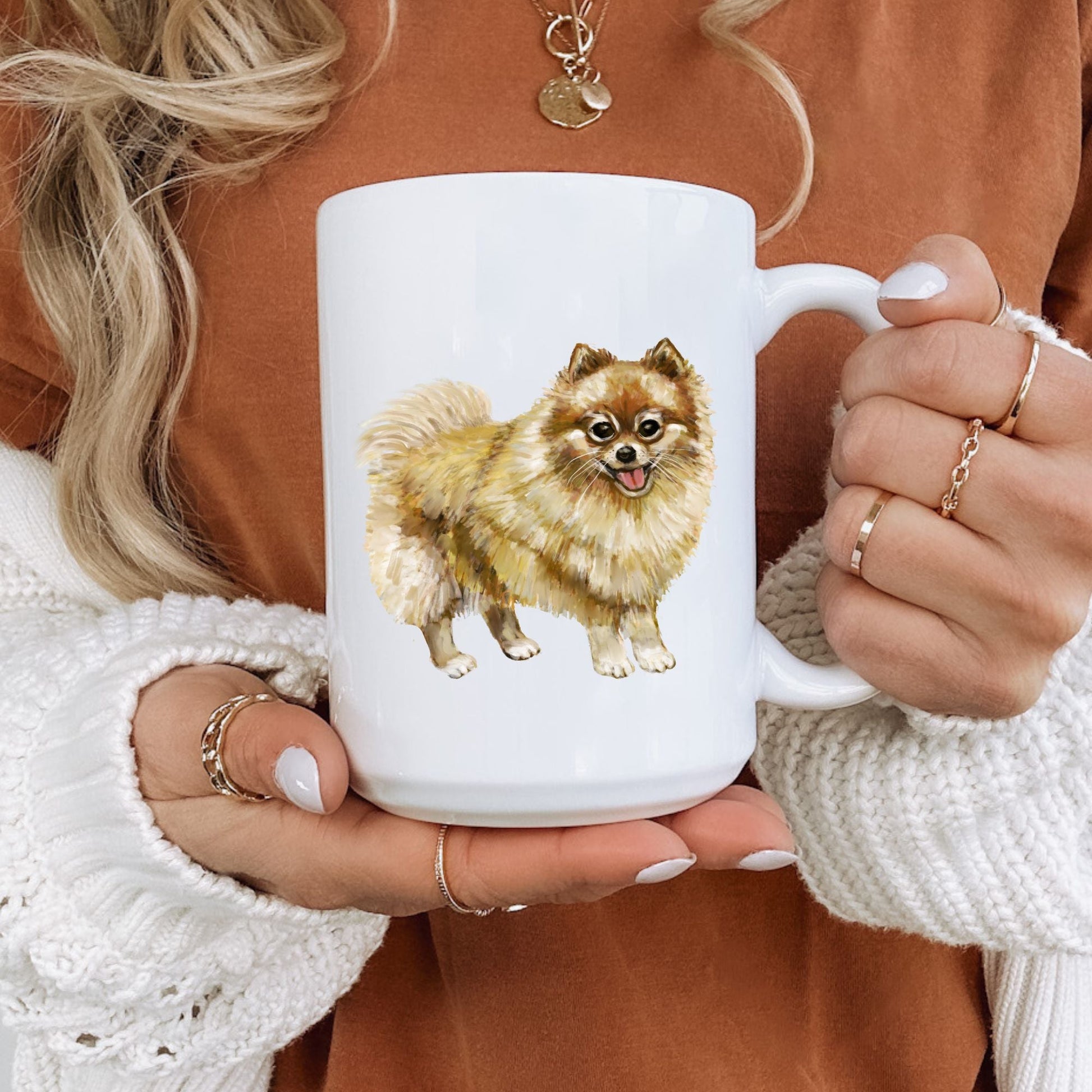 Pomeranian Dog Mug - MerikaArt