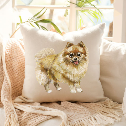 Pomeranian Dog Pillow - MerikaArt
