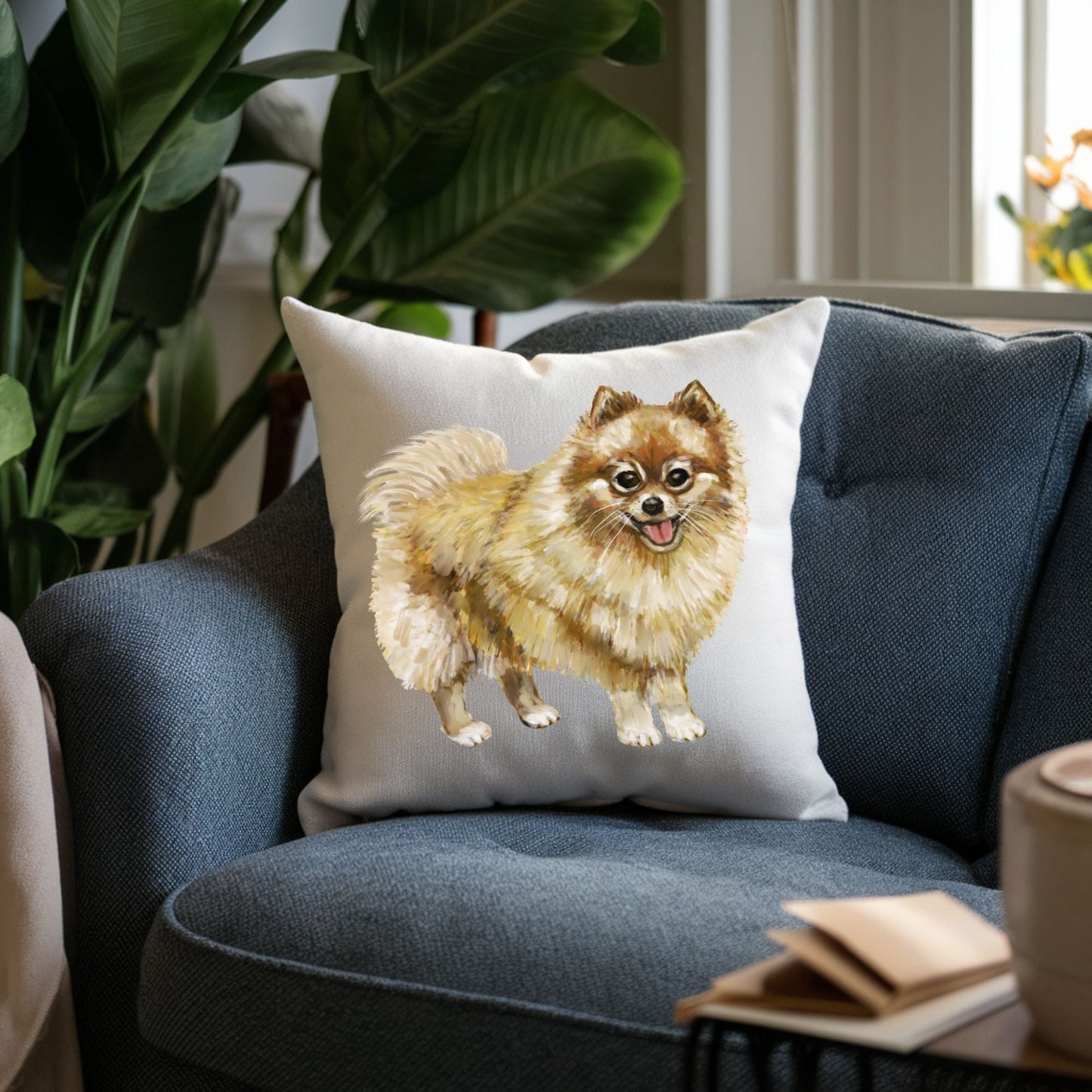 Pomeranian Dog Pillow - MerikaArt