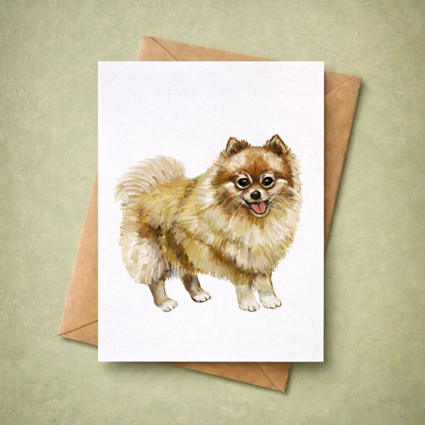 Pomeranian Dog Postcard - MerikaArt