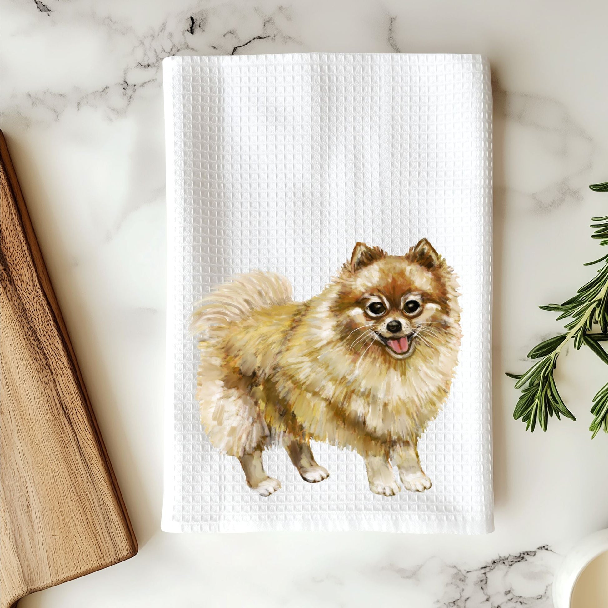 Pomeranian Kitchen Towel - MerikaArt
