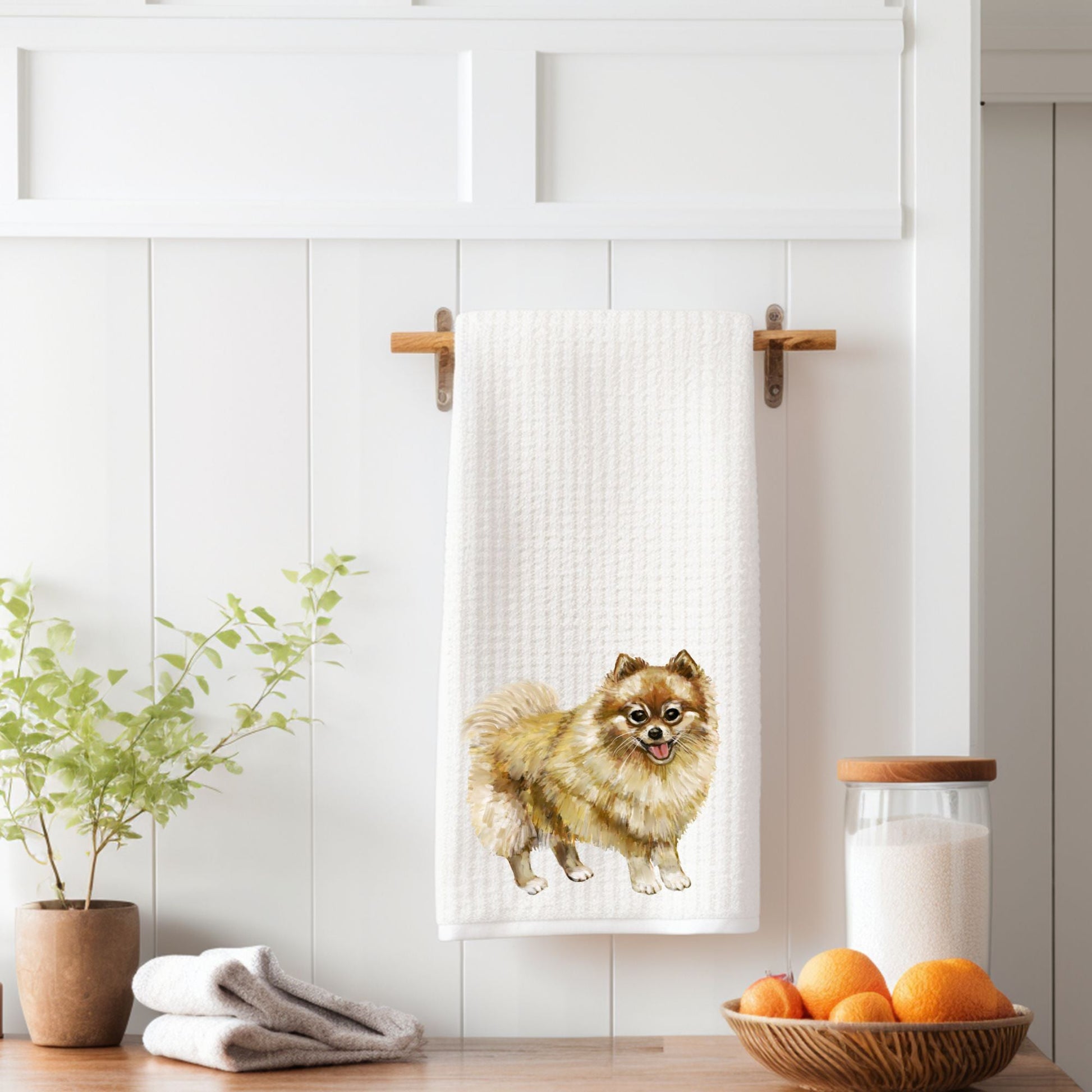 Pomeranian Kitchen Towel - MerikaArt