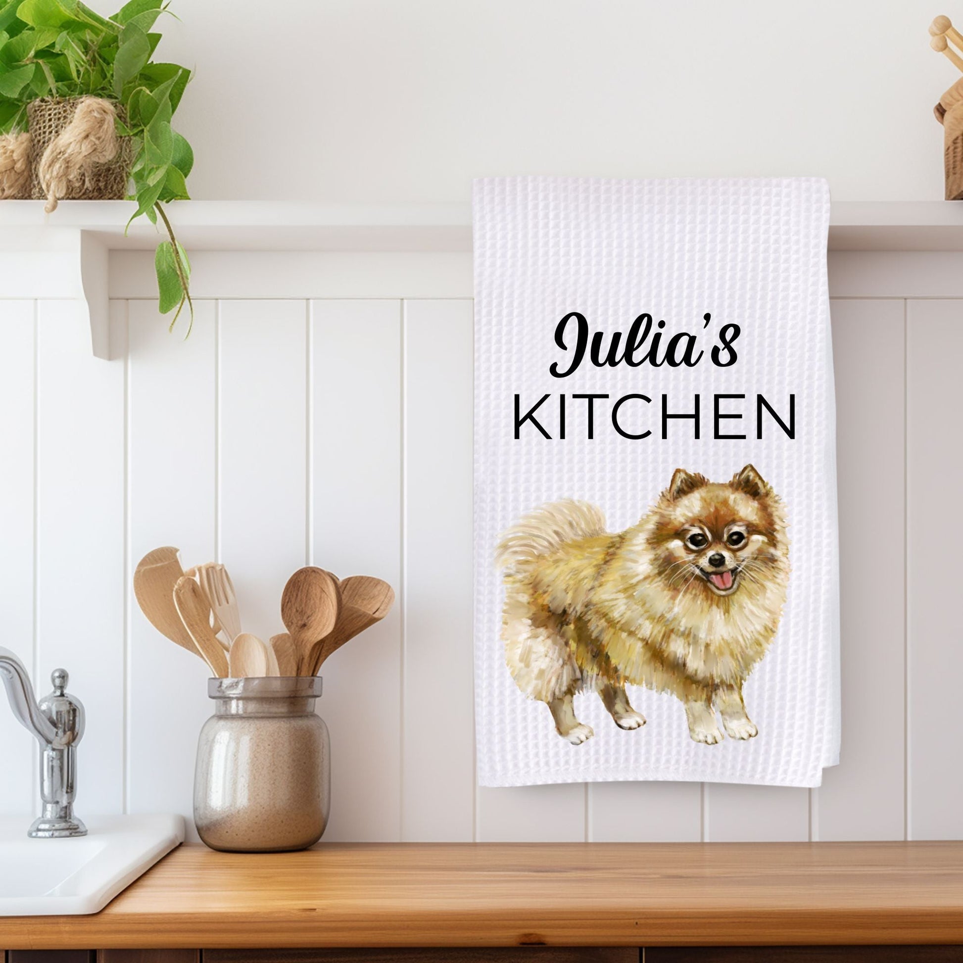 Pomeranian Kitchen Towel - MerikaArt