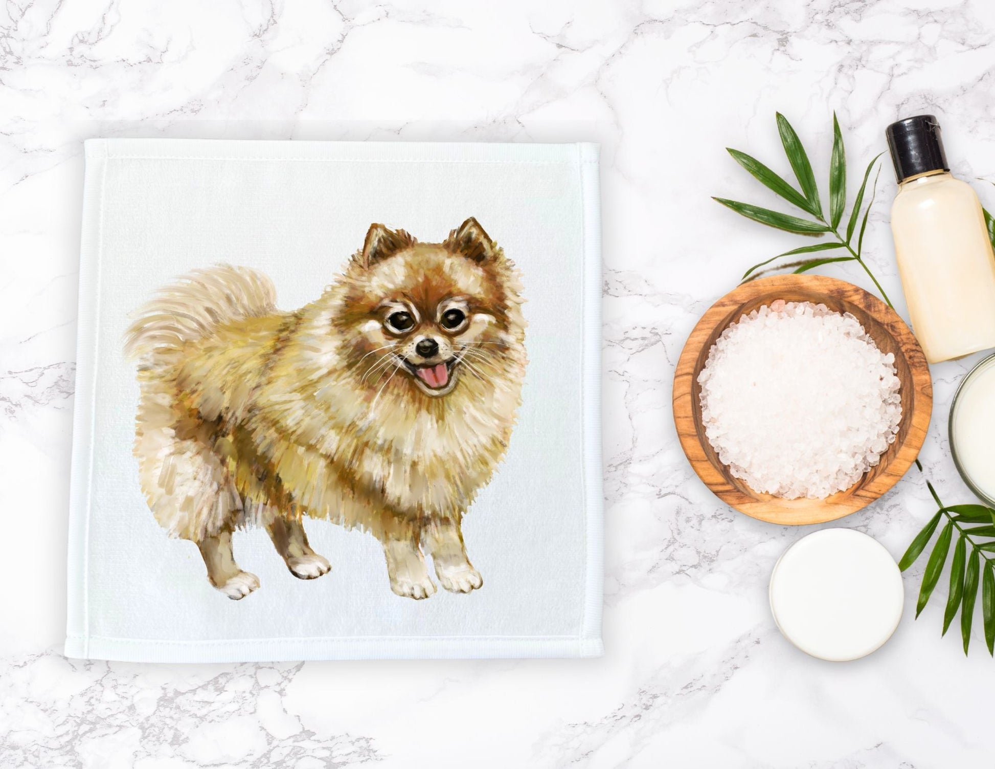 Pomeranian Washcloth - MerikaArt