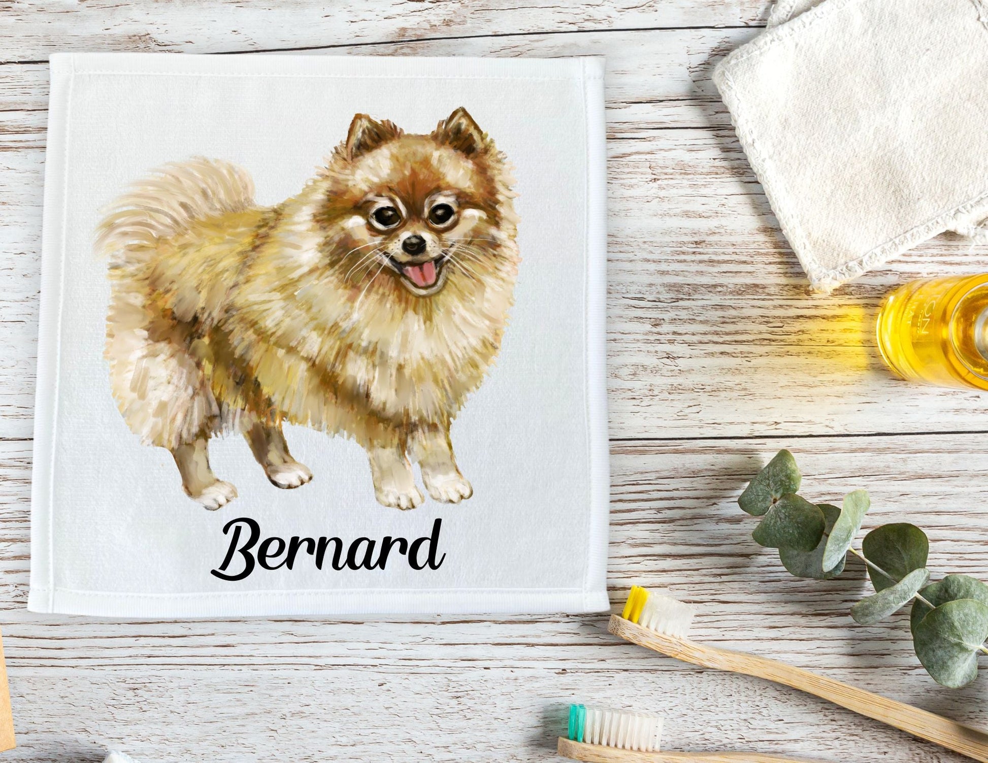 Pomeranian Washcloth - MerikaArt