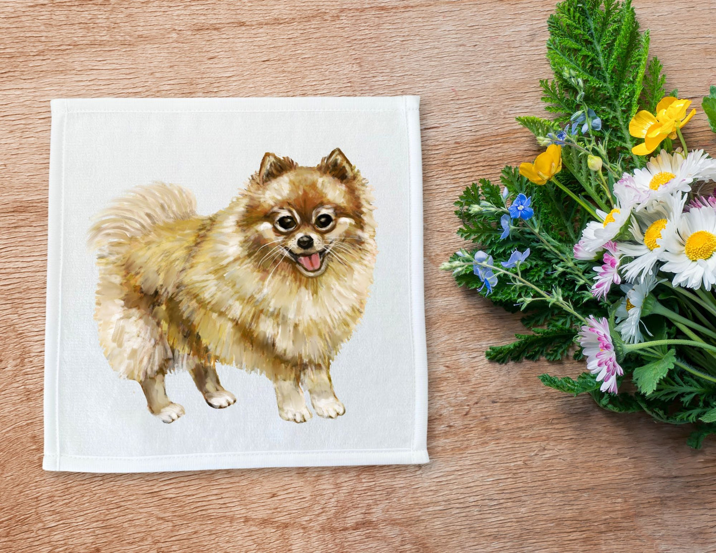 Pomeranian Washcloth - MerikaArt