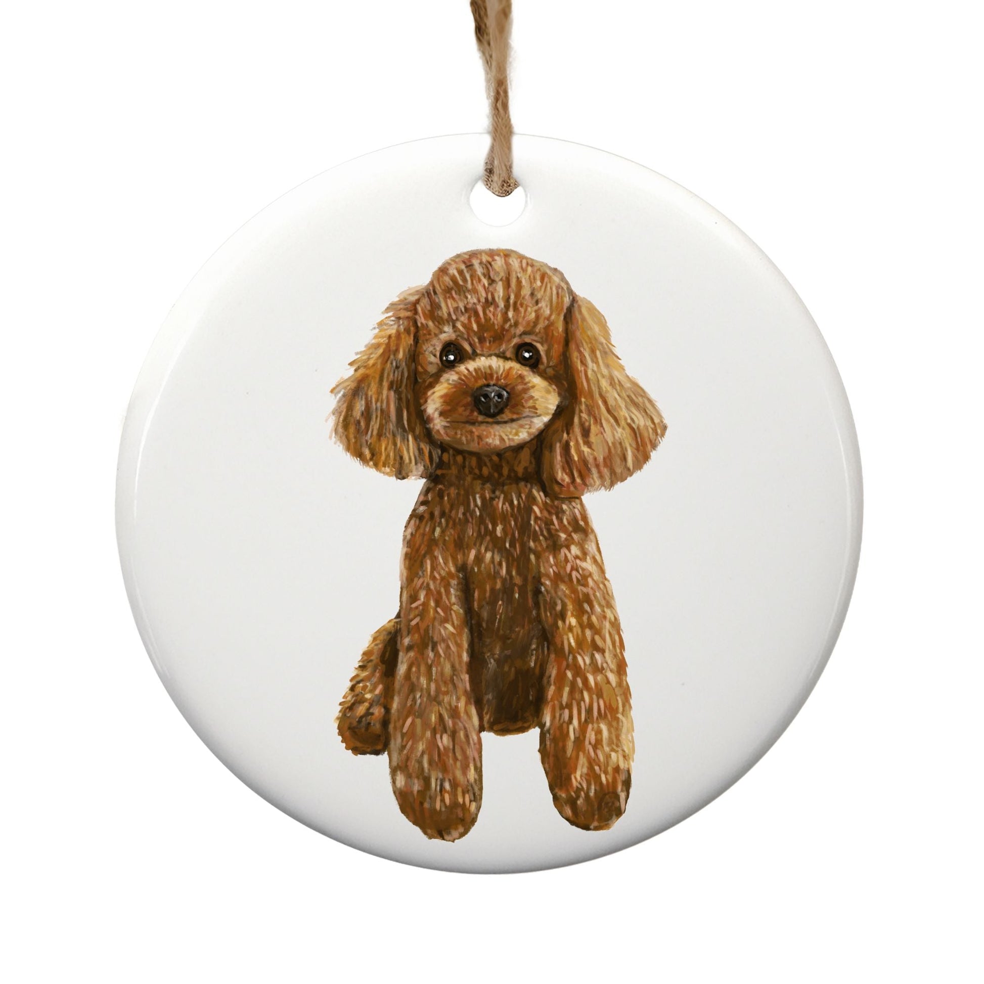 Poodle Ceramic Ornament - MerikaArt