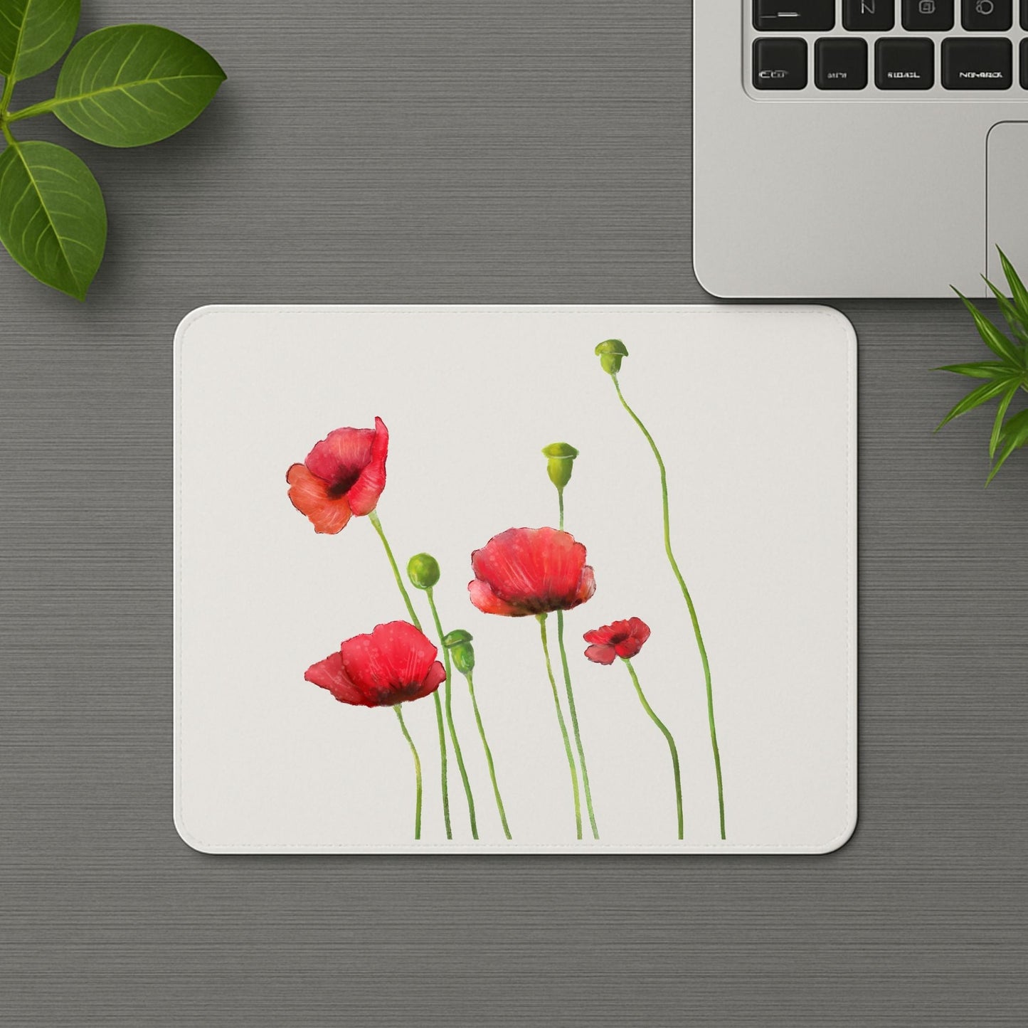 Poppy Flower Mousepad - MerikaArt