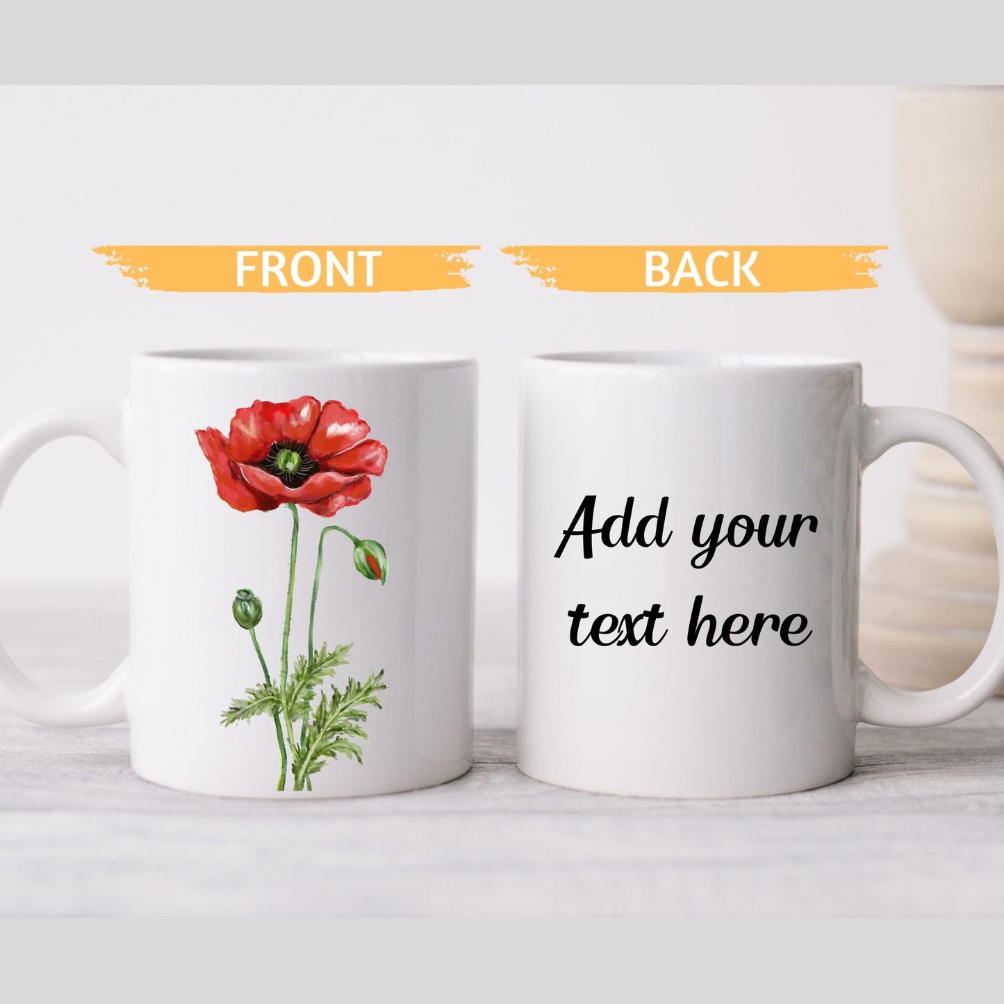 Poppy Mug - MerikaArt