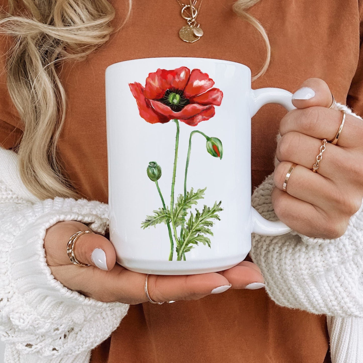 Poppy Mug - MerikaArt
