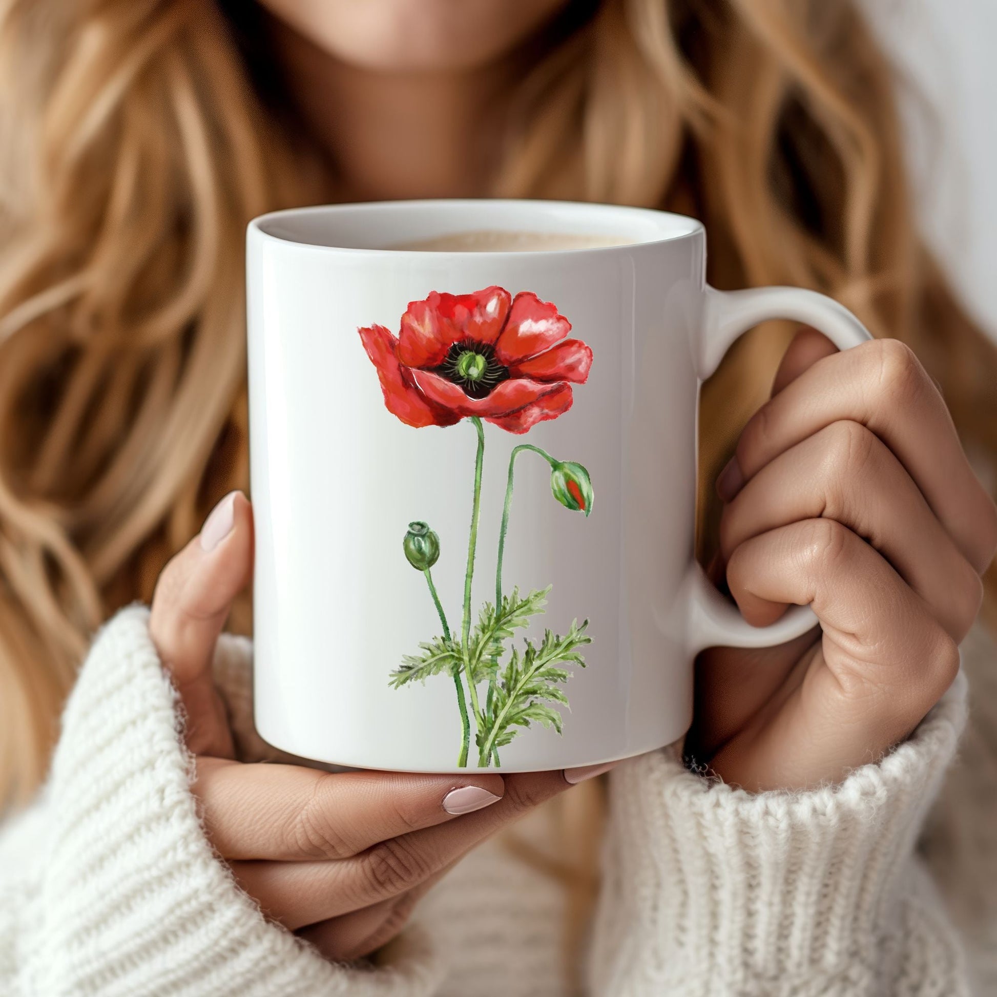 Poppy Mug - MerikaArt