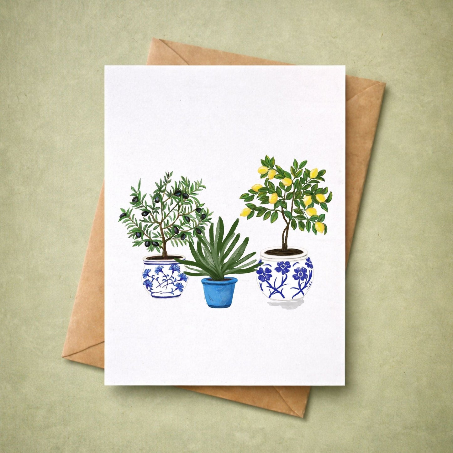 Potted Trio Postcard - MerikaArt