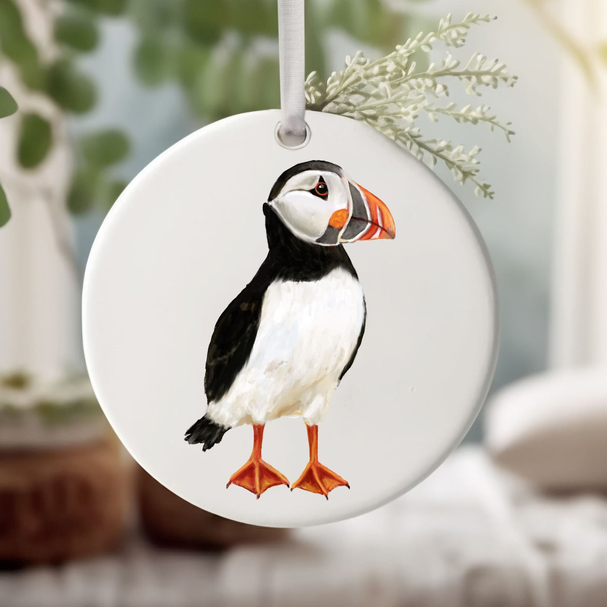 Puffin Ceramic Ornament - MerikaArt