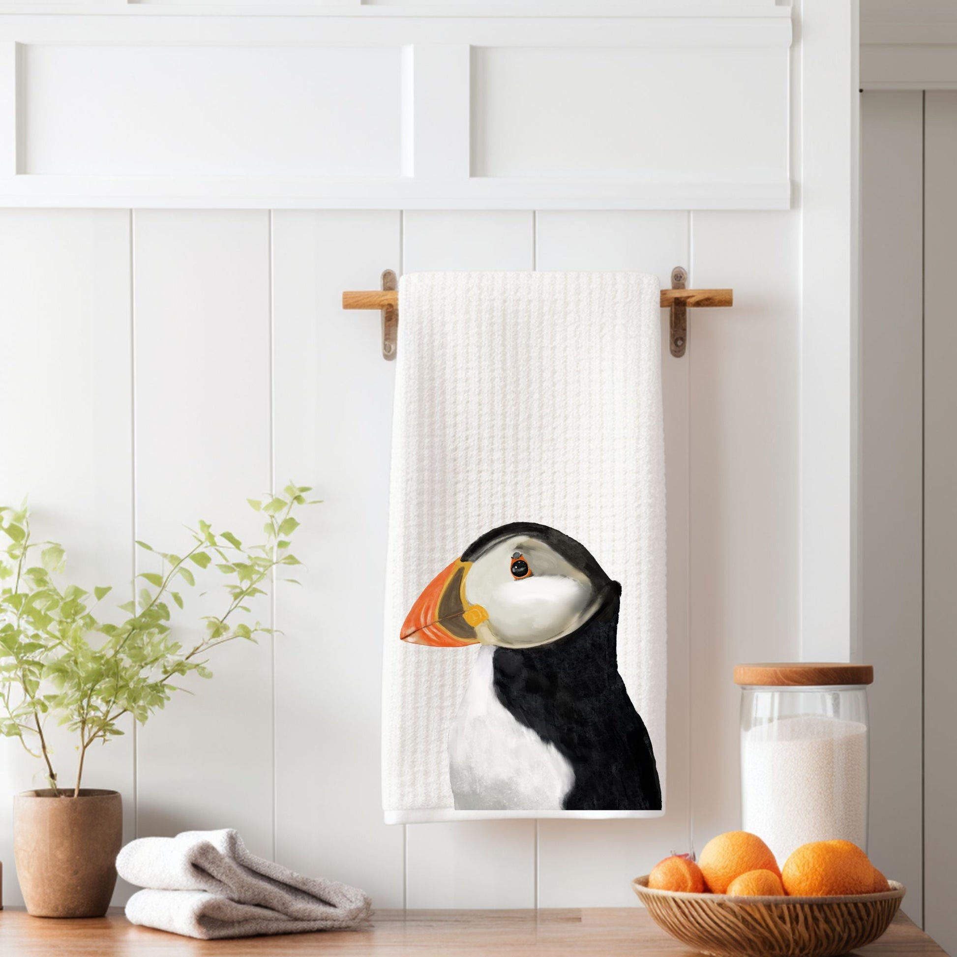 Puffin Kitchen Towel - MerikaArt
