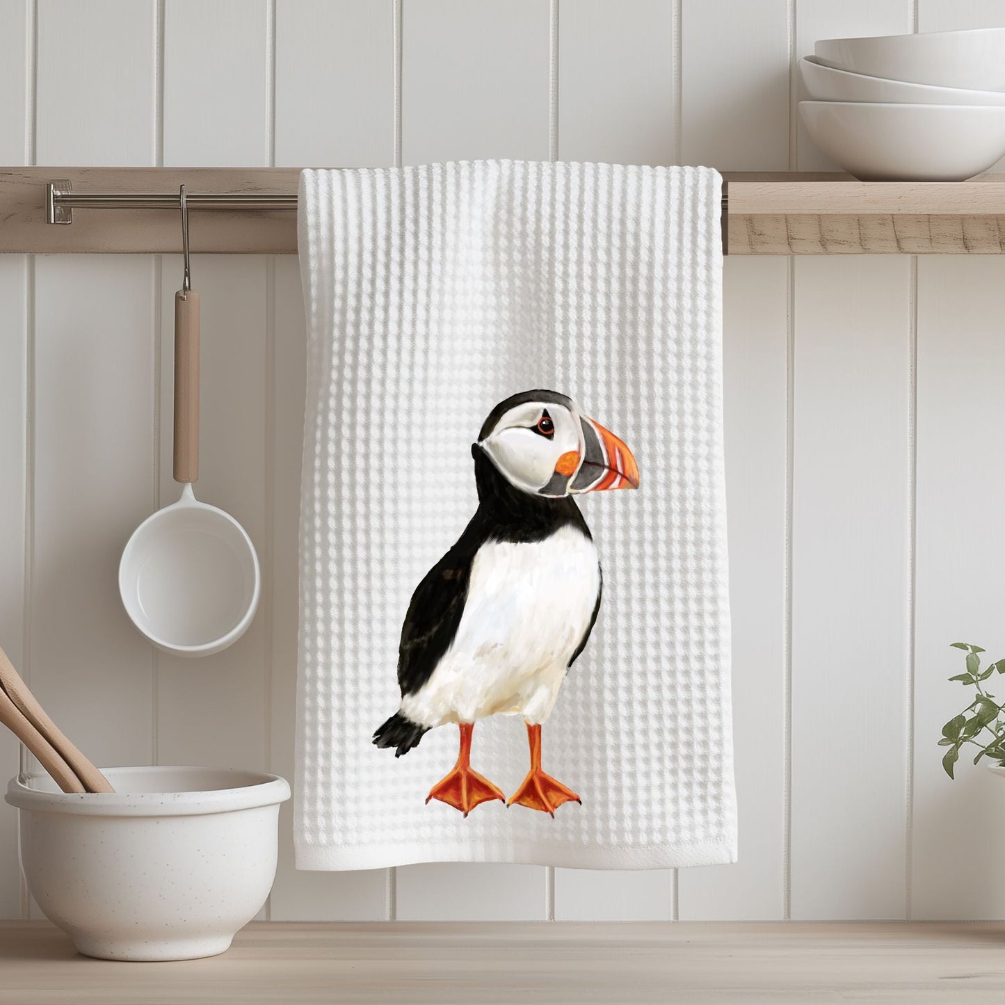 Puffin Kitchen Towel - MerikaArt