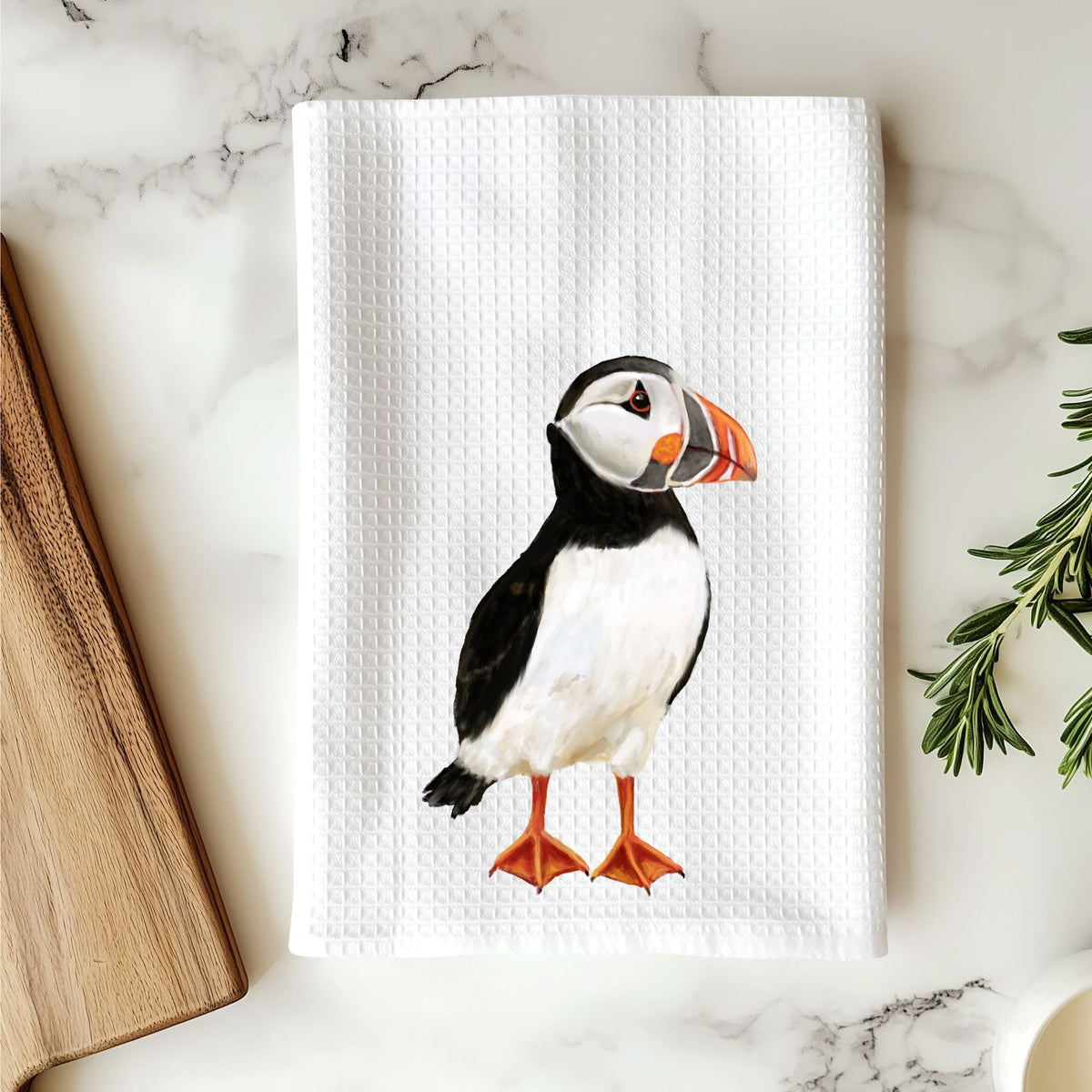 Puffin Kitchen Towel - MerikaArt