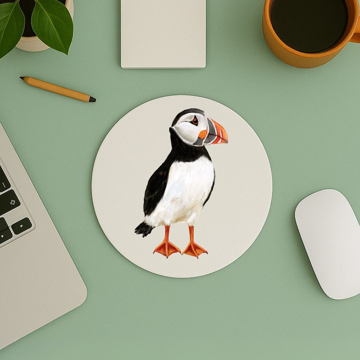 Puffin Mousepad - MerikaArt