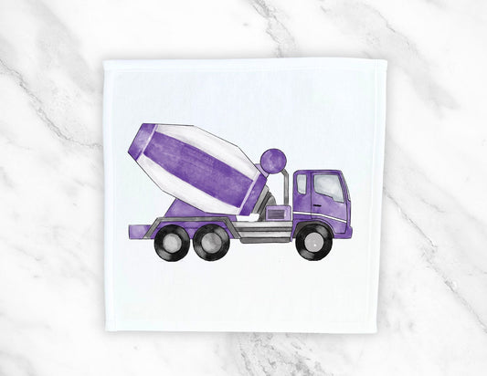 Purple Cement Mixer Washcloth - MerikaArt