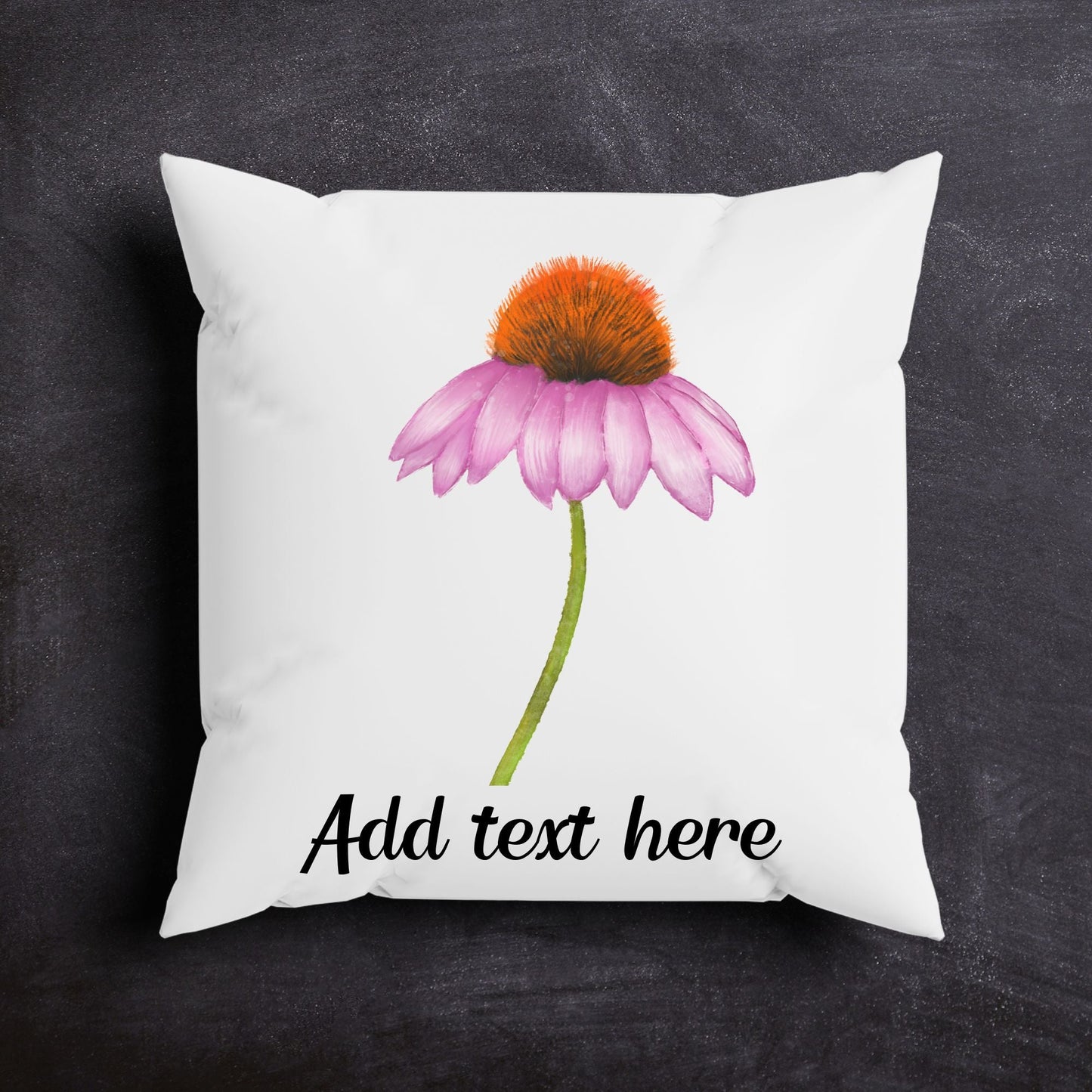 Purple Coneflower Pillow - MerikaArt