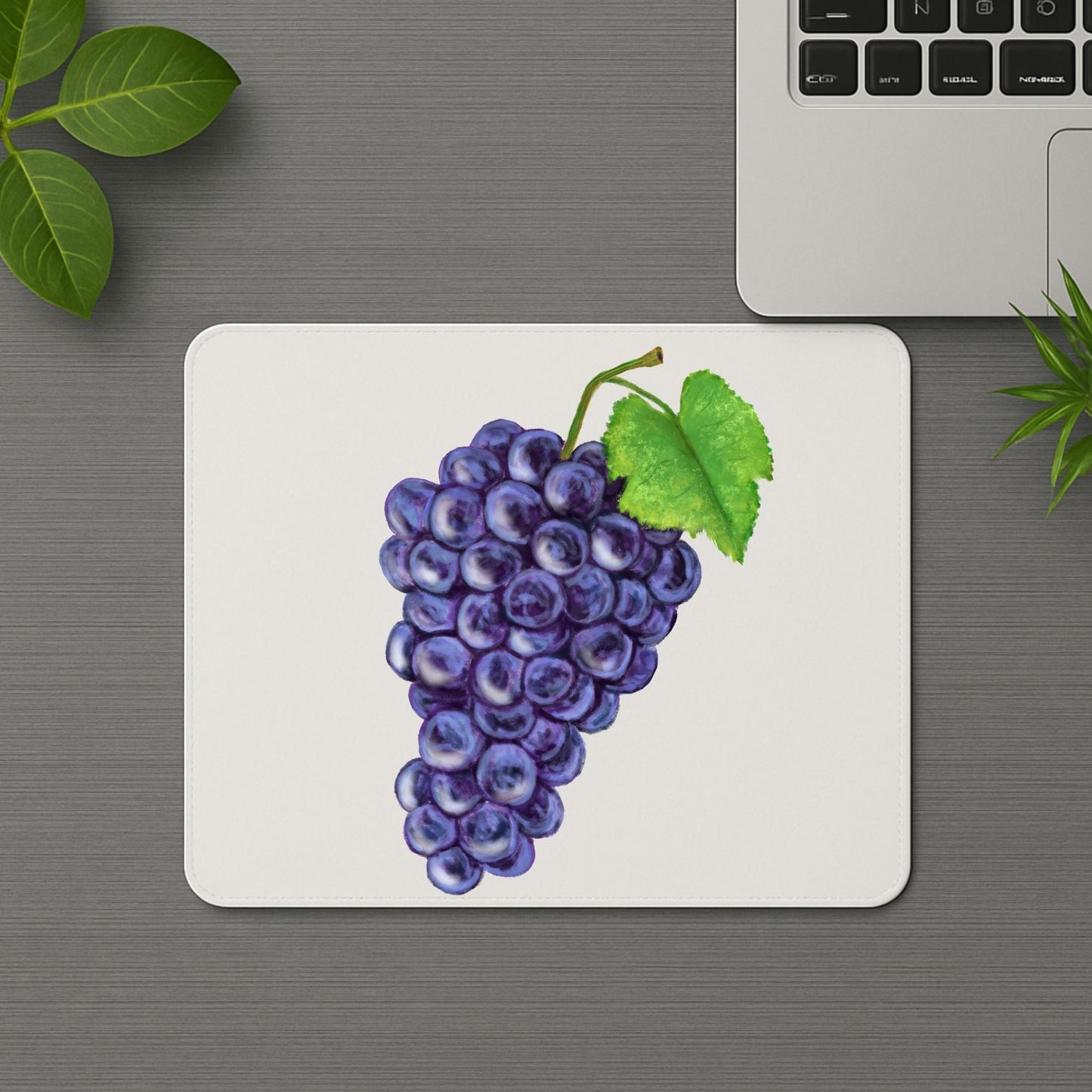 Purple Grape Mousepad - MerikaArt