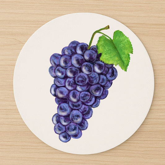 Purple Grape Mousepad - MerikaArt