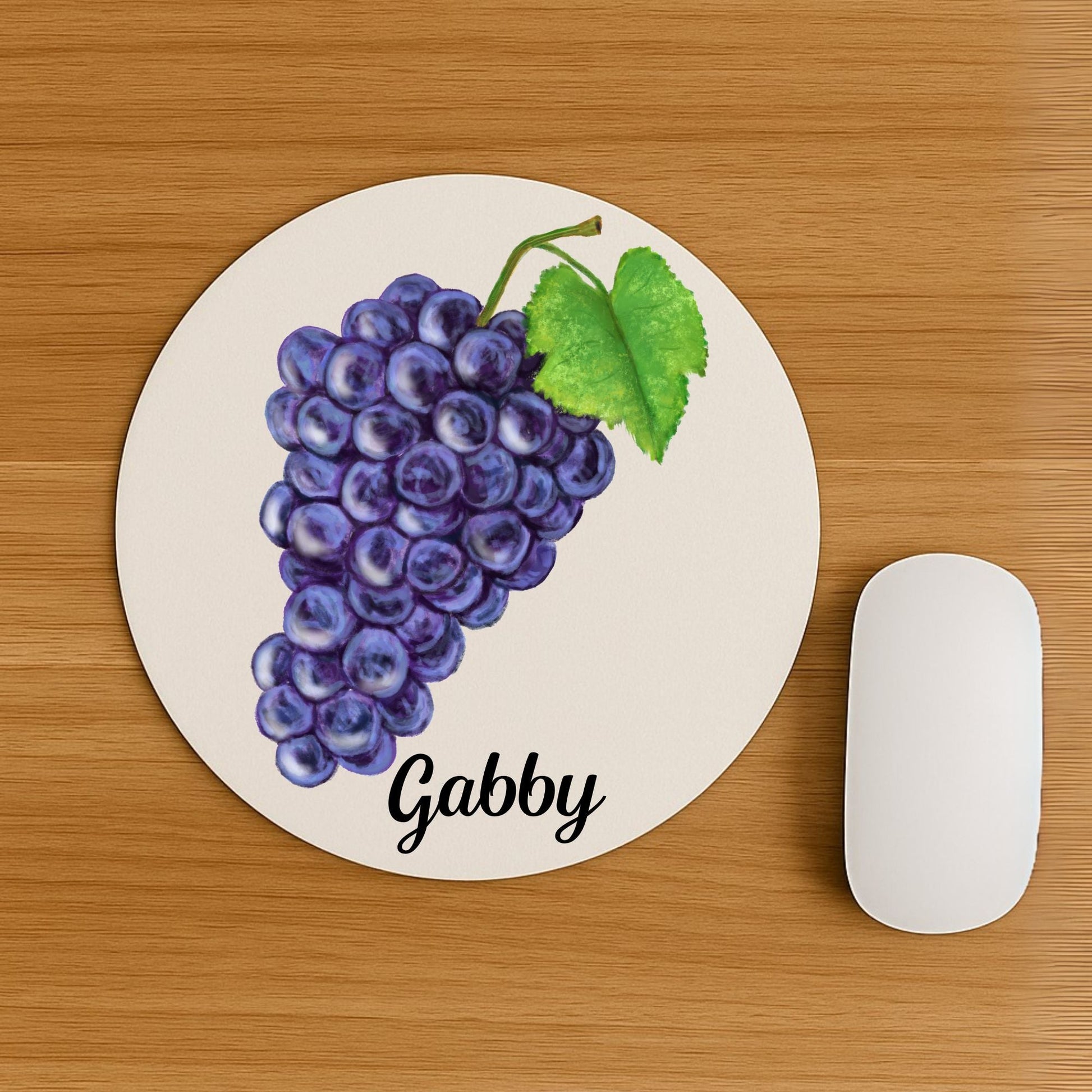 Purple Grape Mousepad - MerikaArt