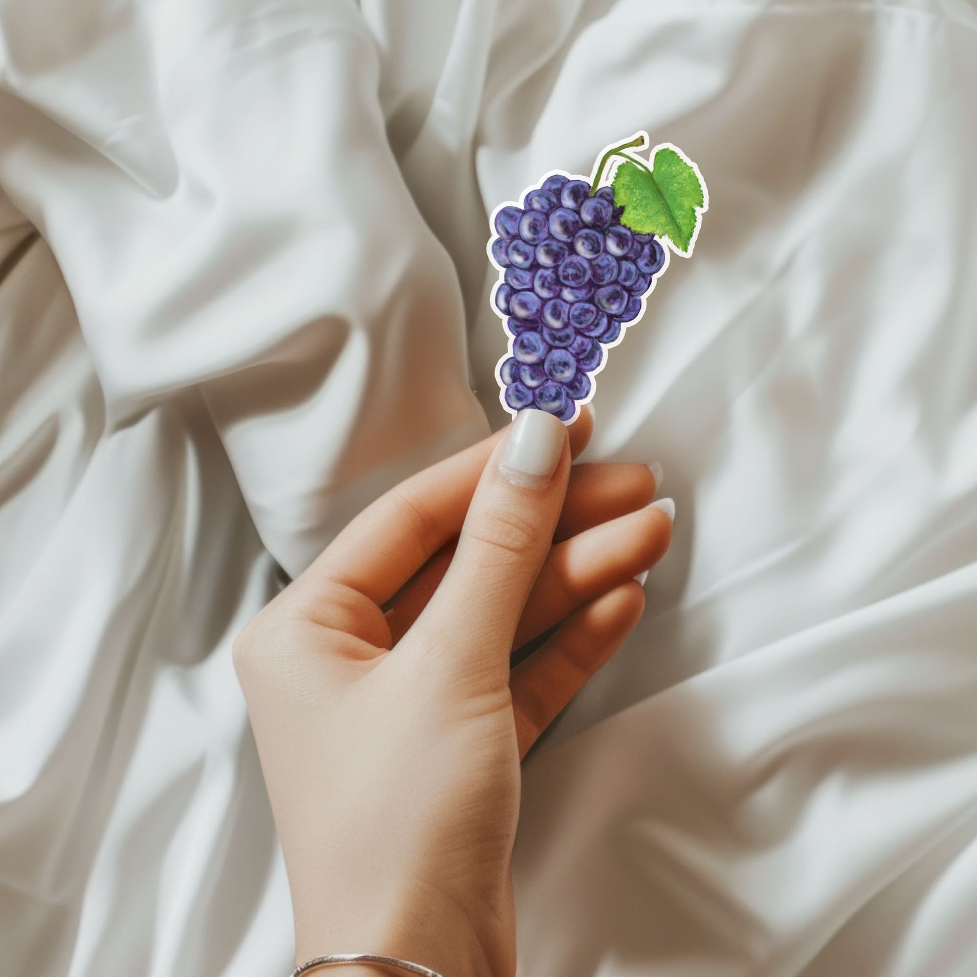 Purple Grapes Vinyl Sticker - MerikaArt