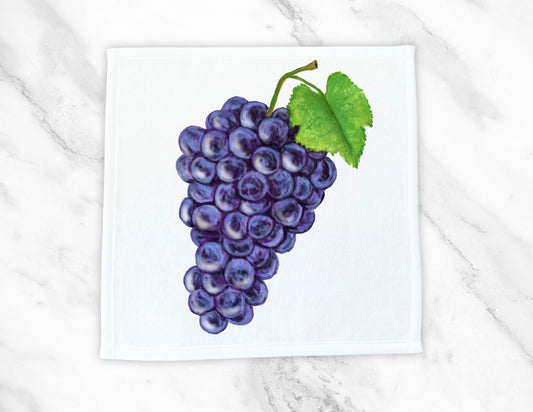 Purple Grapes Washcloth - MerikaArt