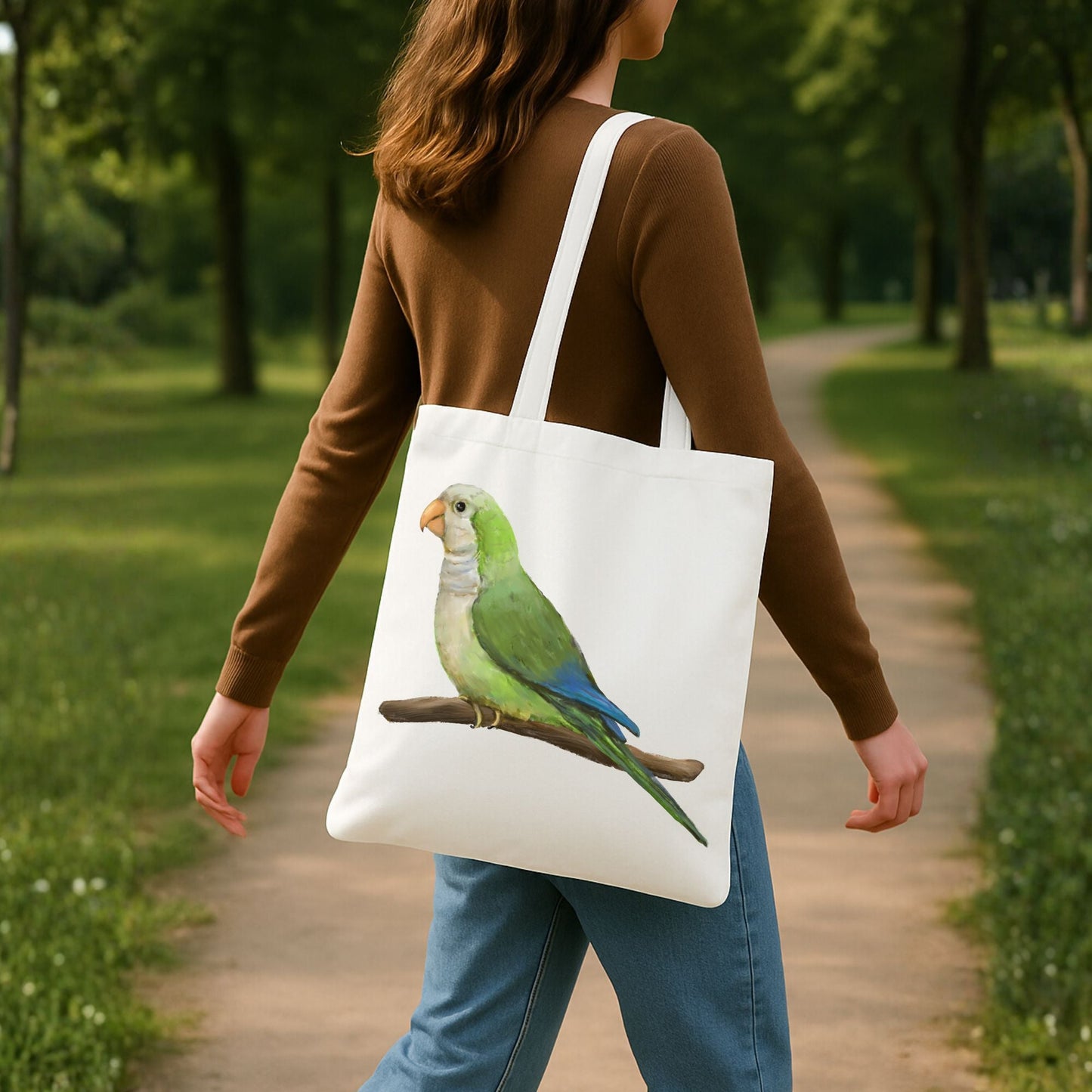 Quaker Parrot Canvas Tote Bag - MerikaArt