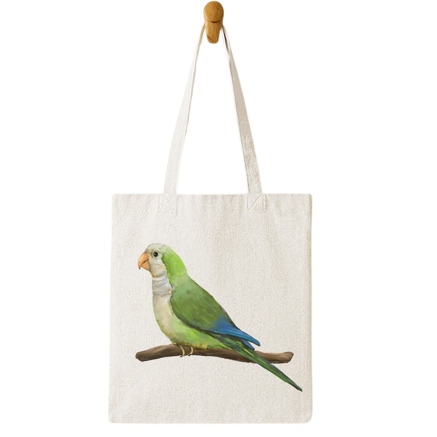 Quaker Parrot Canvas Tote Bag - MerikaArt