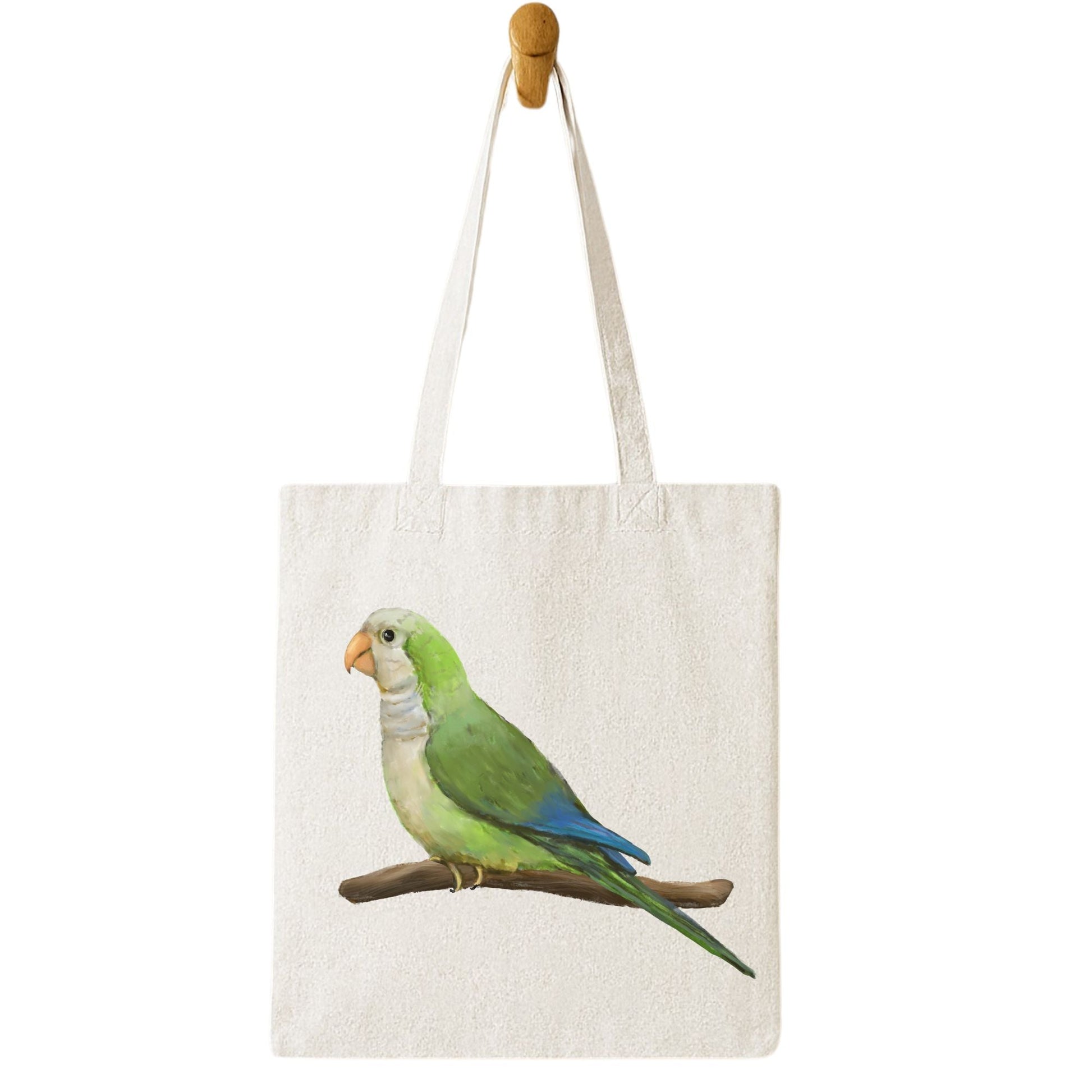 Quaker Parrot Canvas Tote Bag - MerikaArt