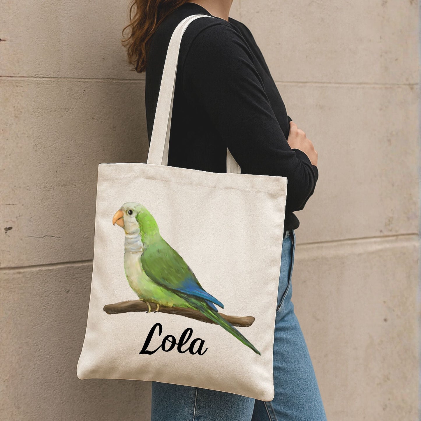 Quaker Parrot Canvas Tote Bag - MerikaArt