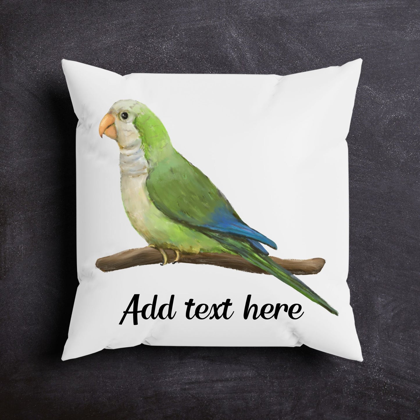Quaker Parrot Pillow - MerikaArt