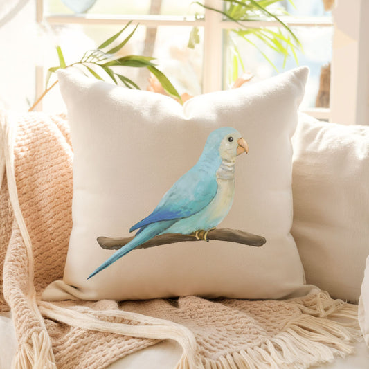 Quaker Parrot Pillow - MerikaArt