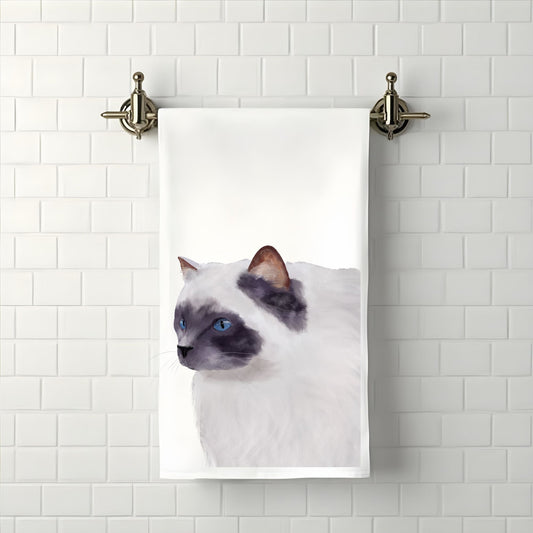 Ragdoll Cat Bathroom Towel - MerikaArt