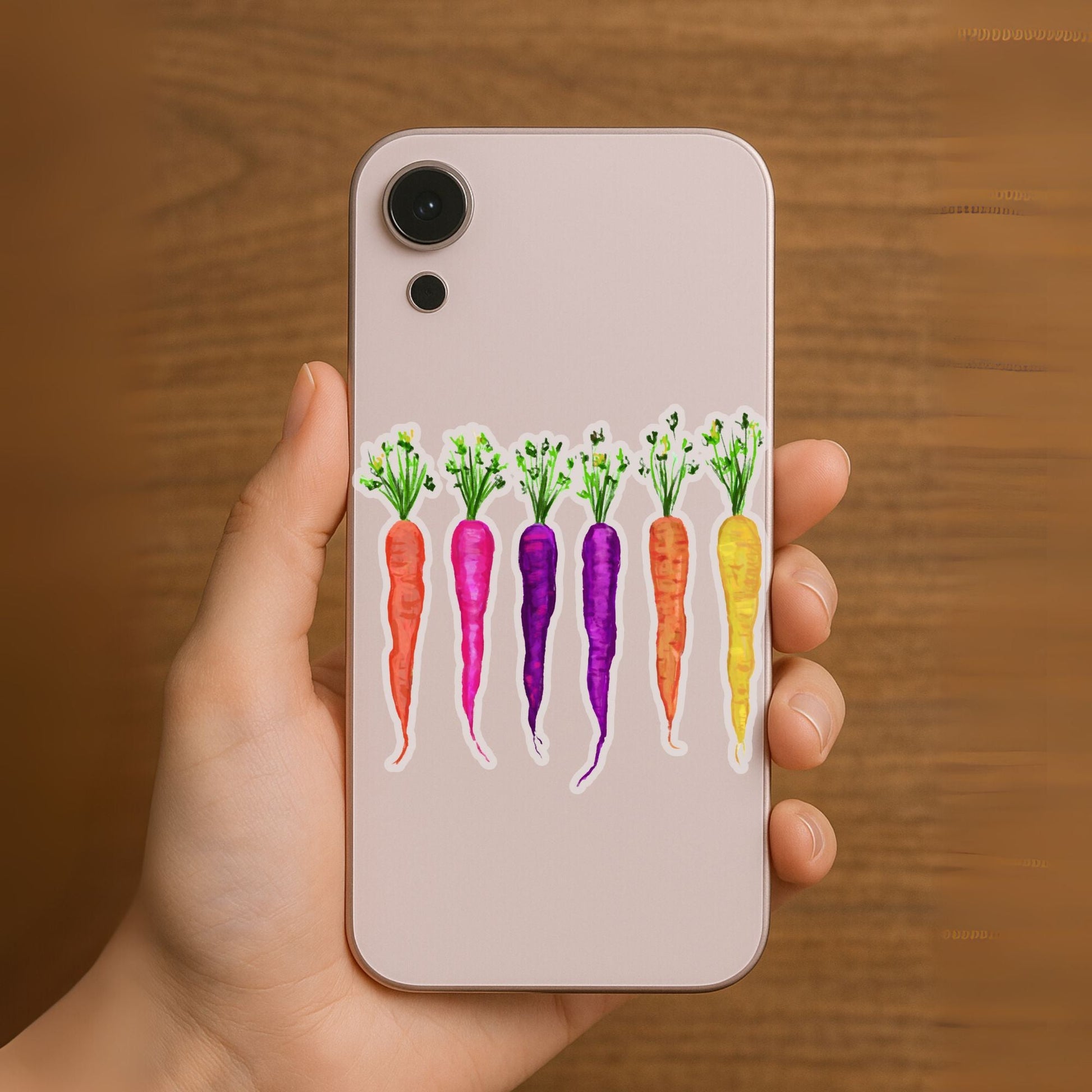 Rainbow Carrots Vinyl Sticker - MerikaArt