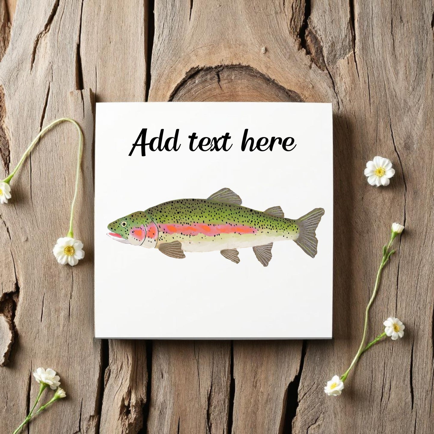 Rainbow Trout Ceramic Tile – Handcrafted Freshwater Fishing Decor - MerikaArt