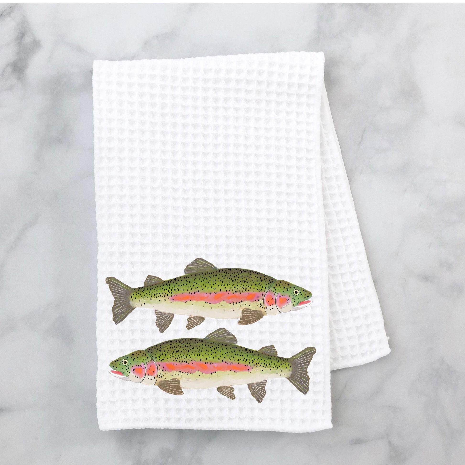 Rainbow Trout Kitchen Towel - MerikaArt
