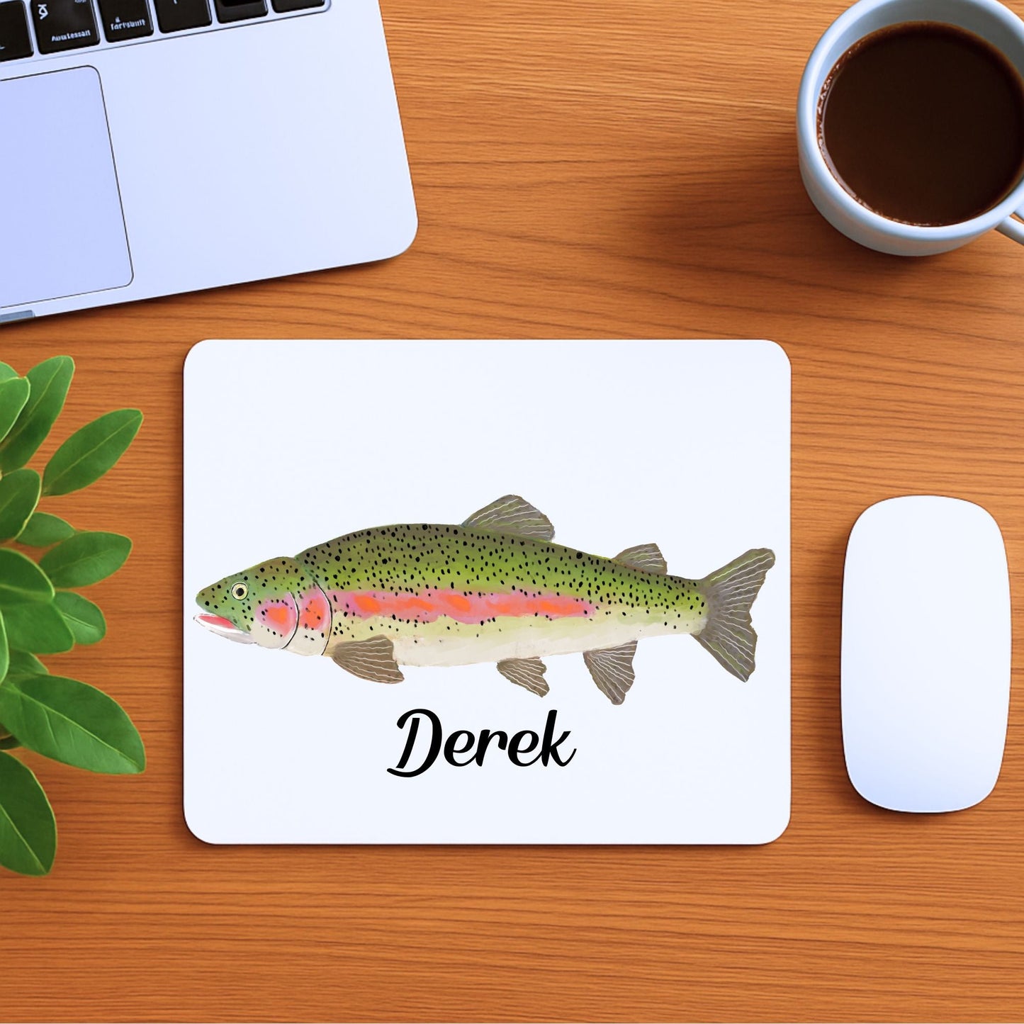Rainbow Trout Mousepad - MerikaArt