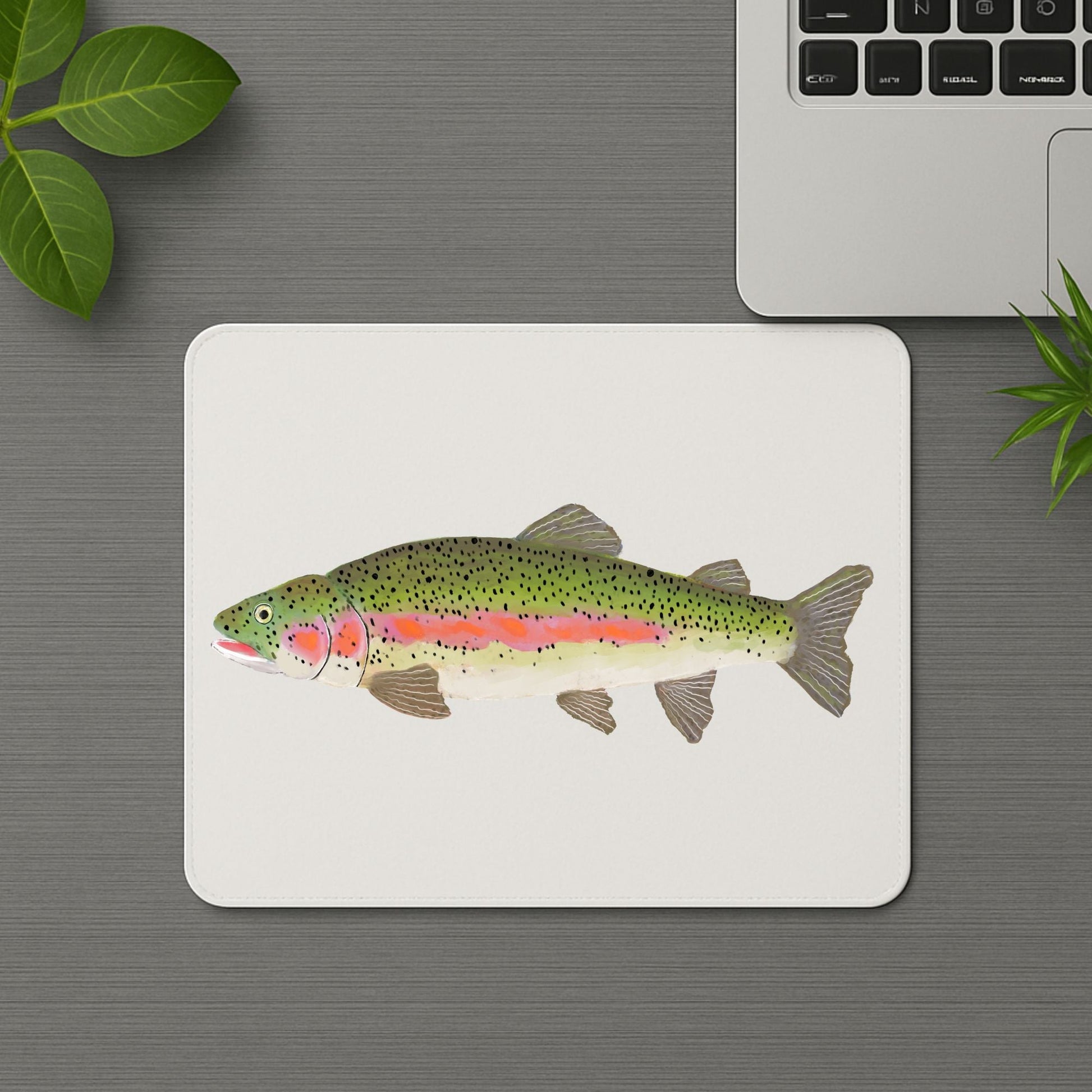 Rainbow Trout Mousepad - MerikaArt