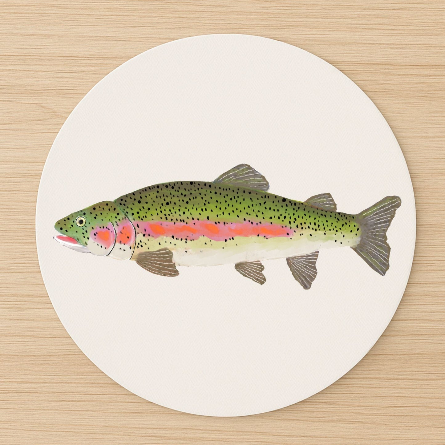 Rainbow Trout Mousepad - MerikaArt