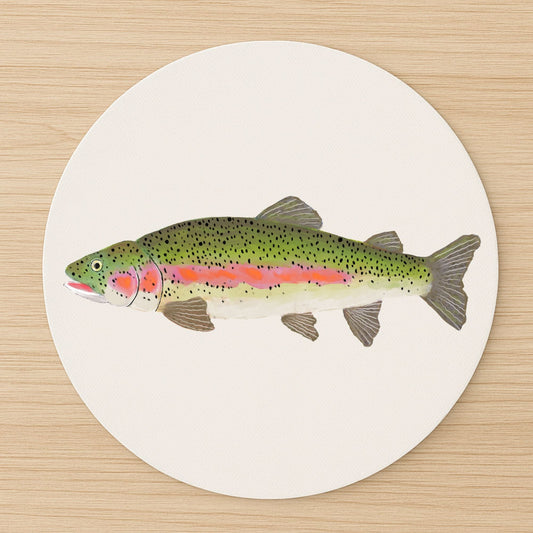 Rainbow Trout Mousepad - MerikaArt