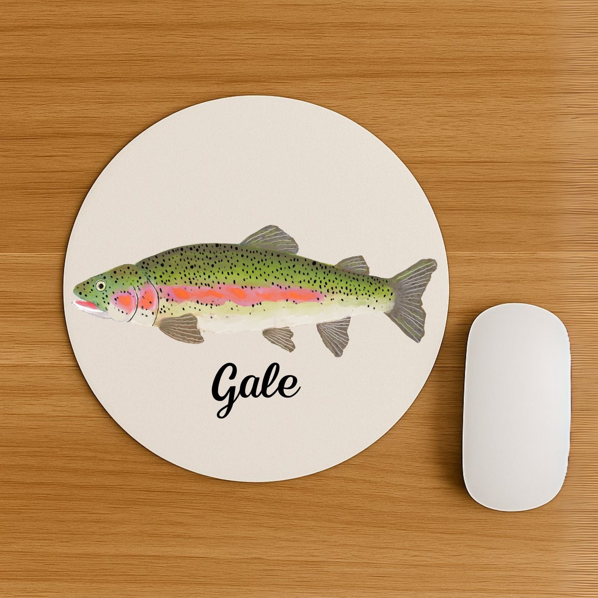 Rainbow Trout Mousepad - MerikaArt