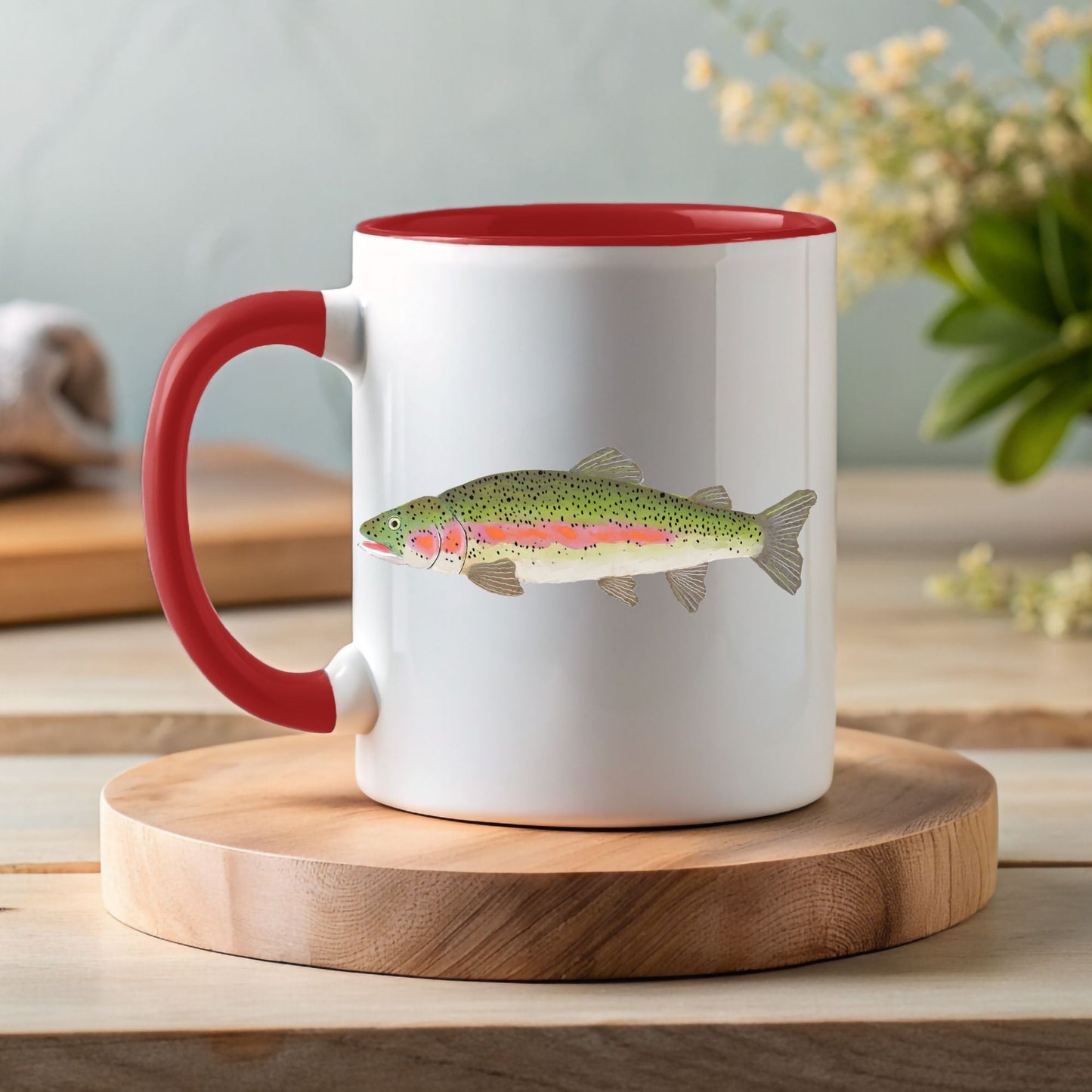 Rainbow Trout Mug - MerikaArt