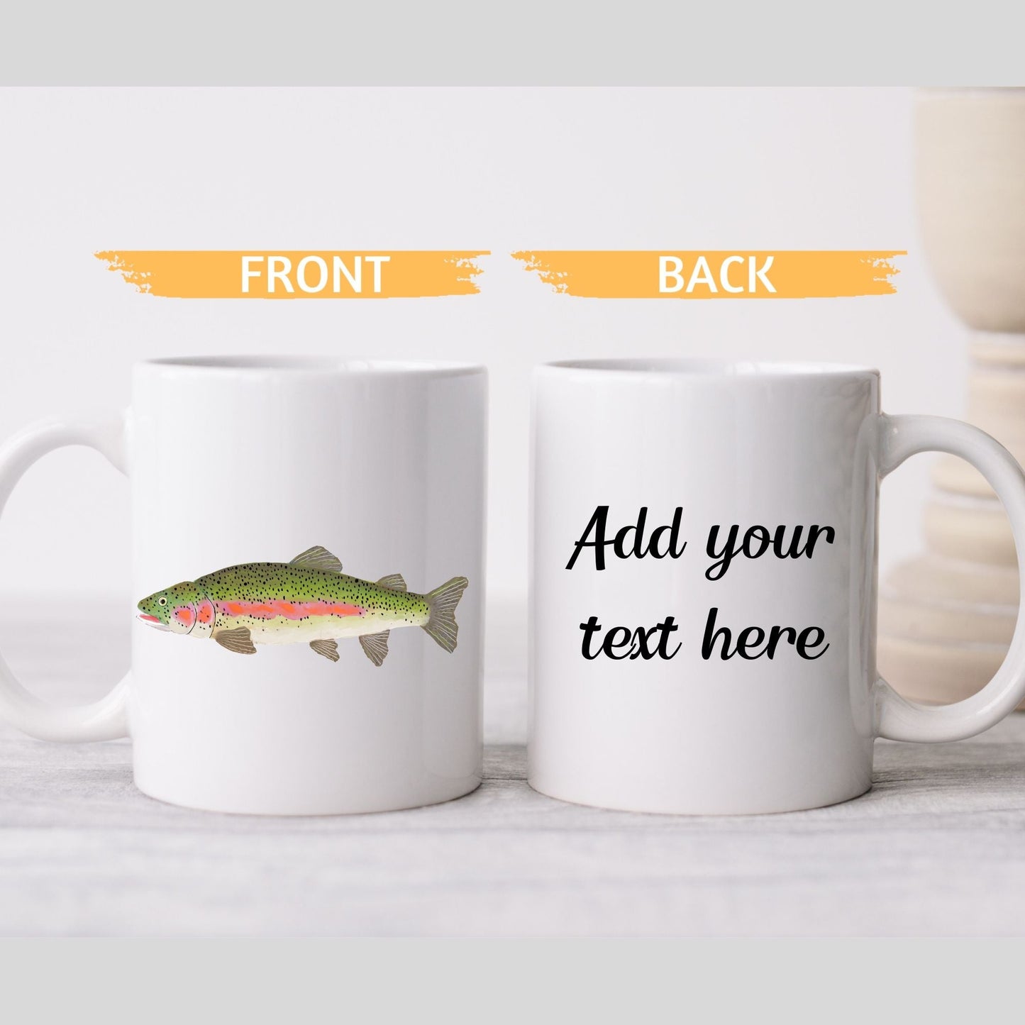 Rainbow Trout Mug - MerikaArt