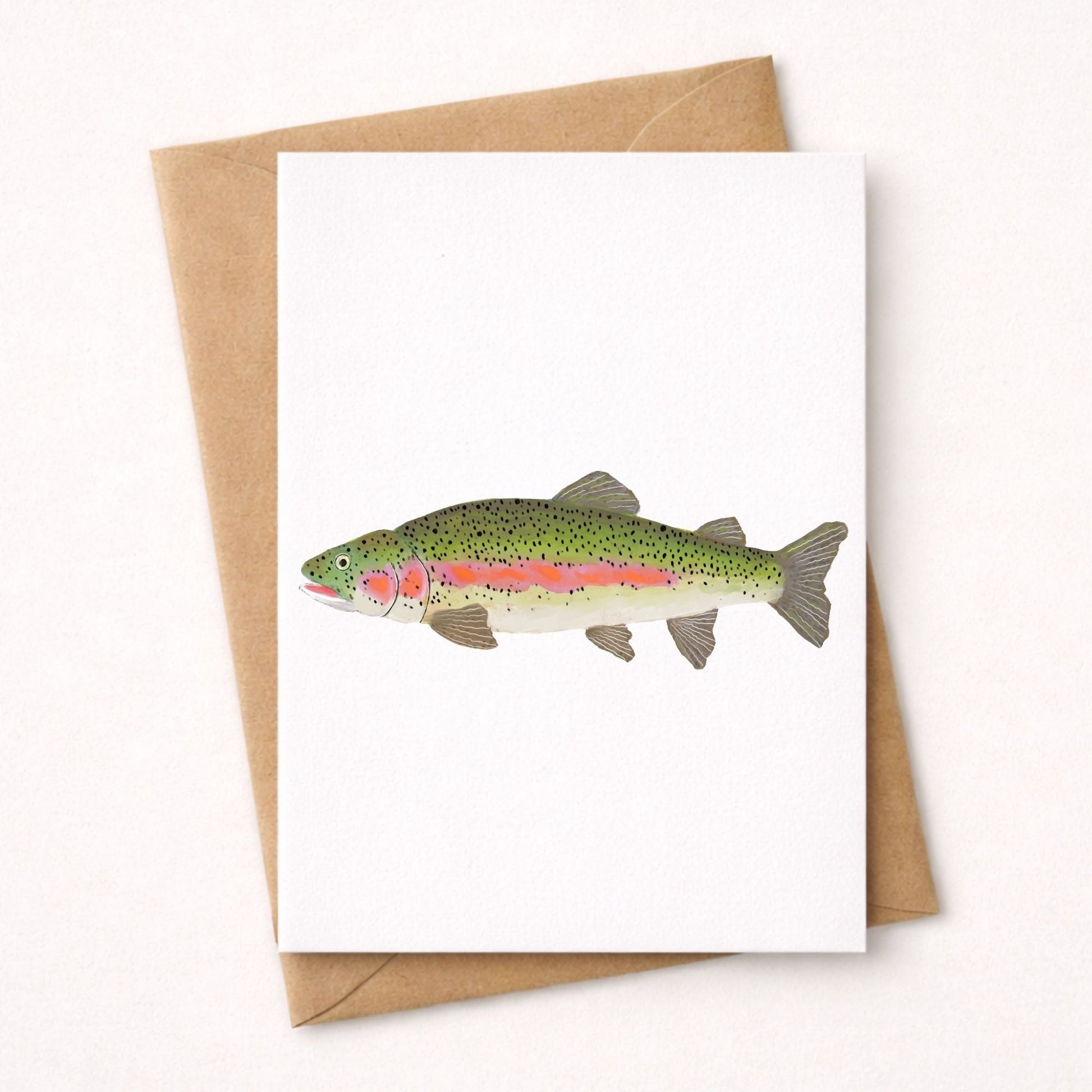 Rainbow Trout Postcard - MerikaArt
