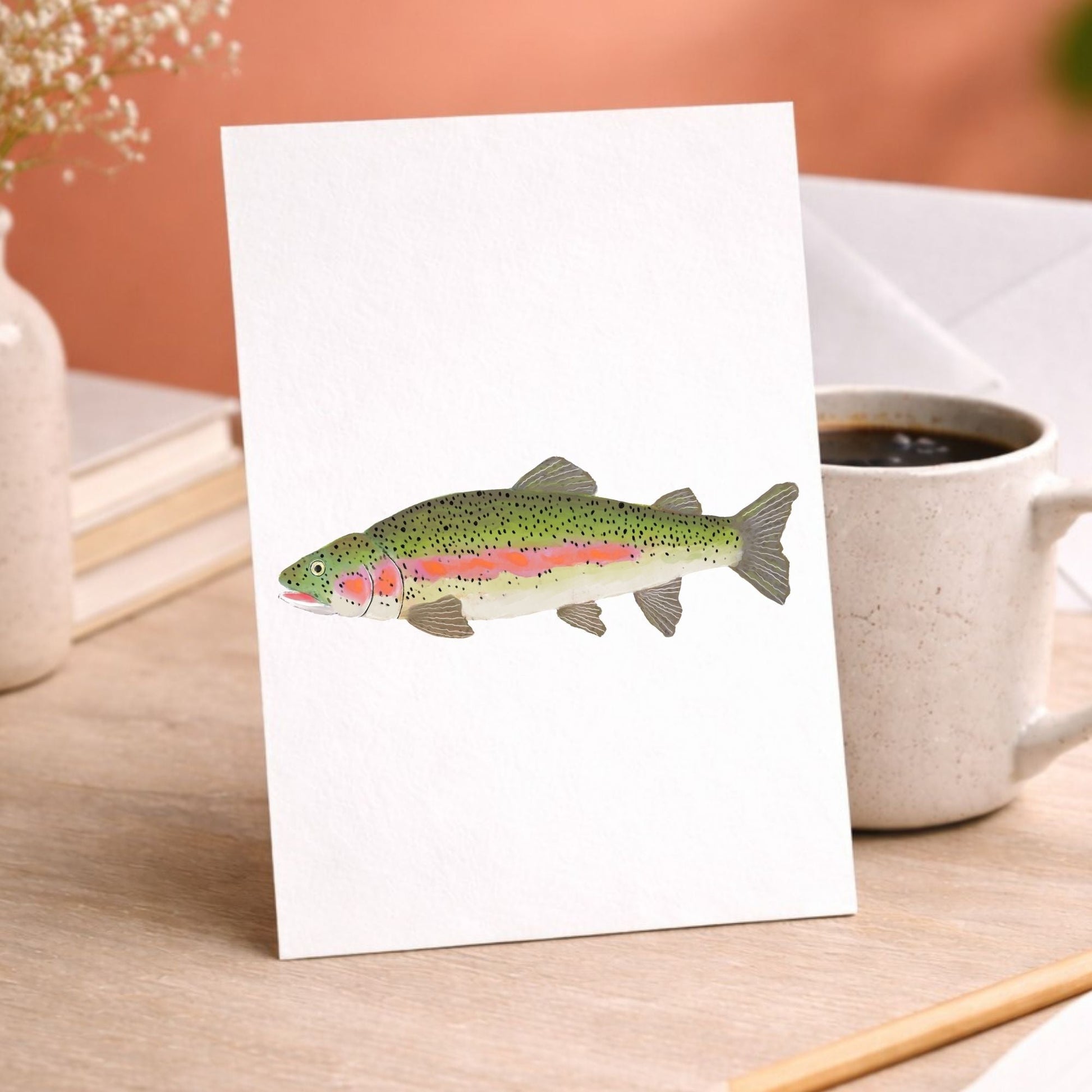 Rainbow Trout Postcard - MerikaArt