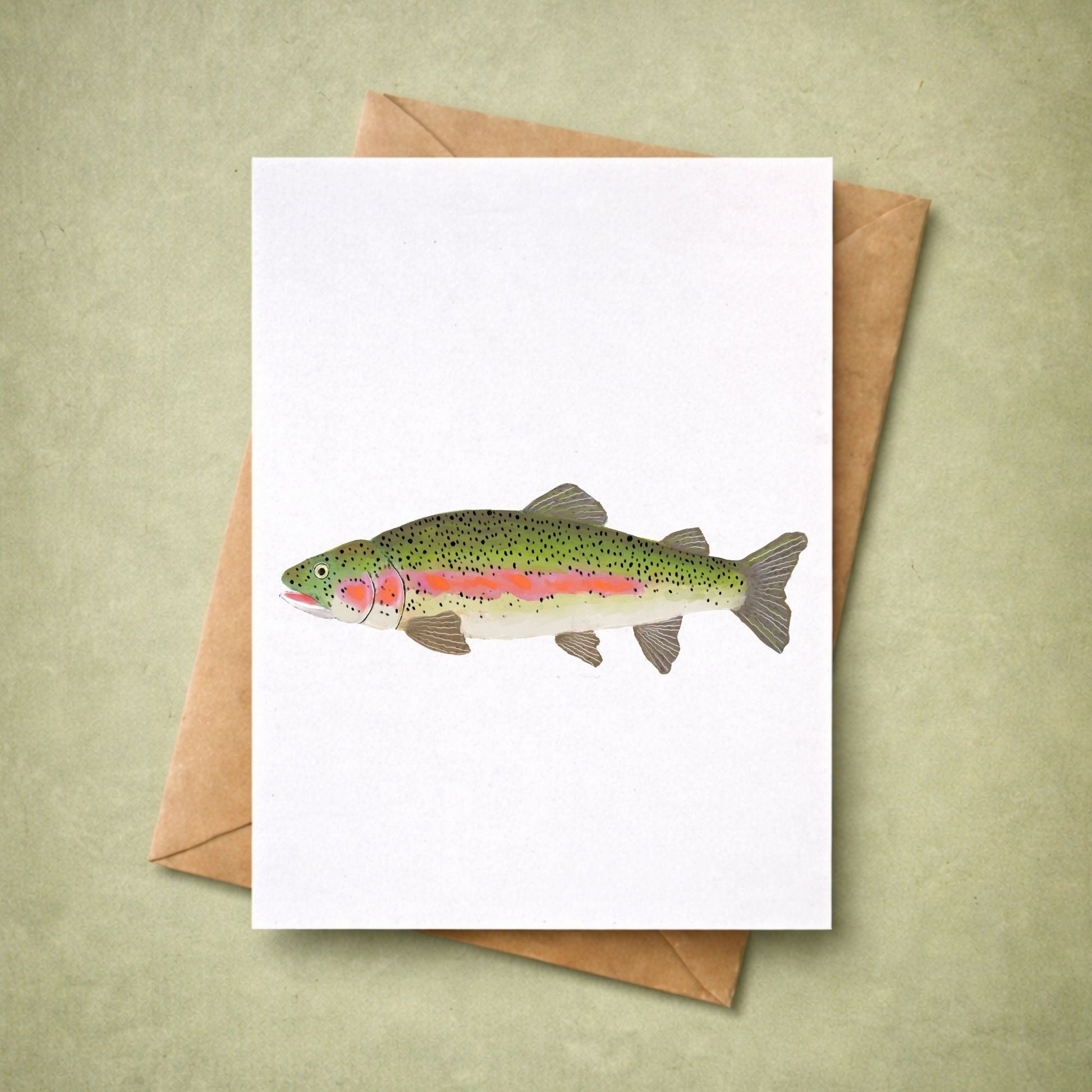 Rainbow Trout Postcard - MerikaArt